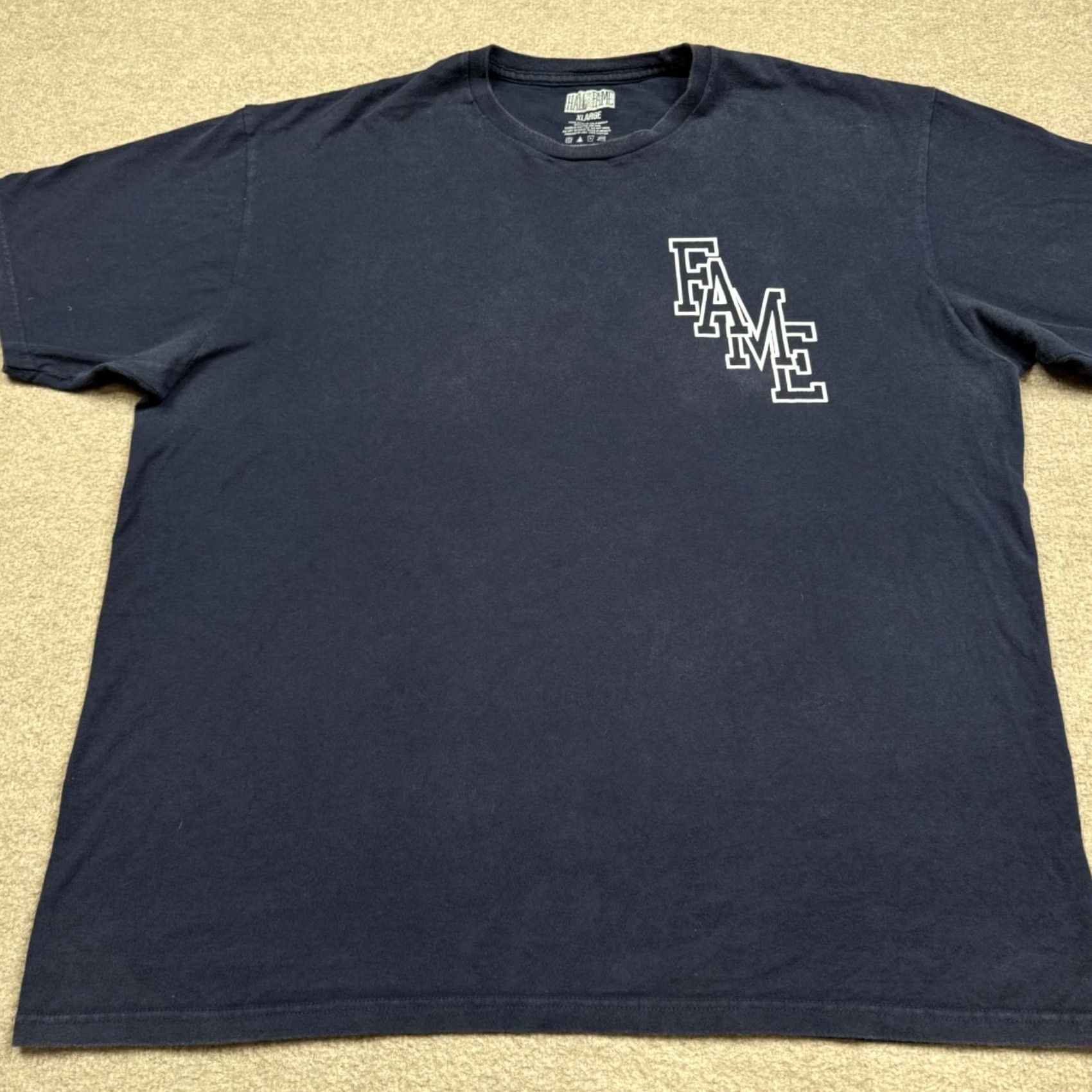 Vintage Hall Of Fame Men's Shirt XL Blue Short Sleeve Graphic Tee Casual Streetwear Shirt Size US XL / EU 56 / 4 - 3 Thumbnail