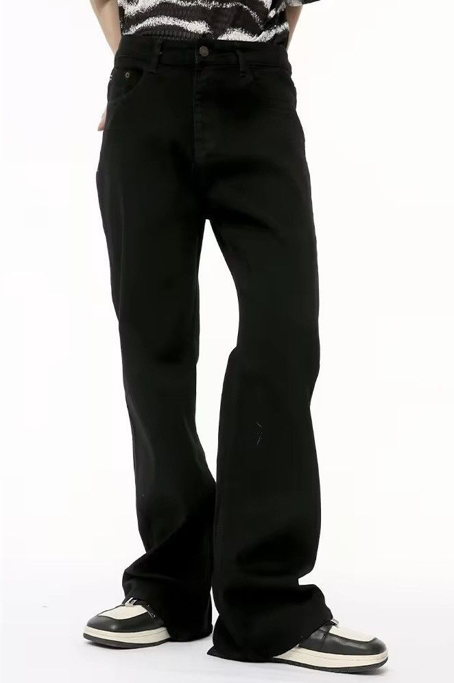 Jean × Vintage Casual straight black jeans pants Size US 34 / EU 50 - 3 Thumbnail