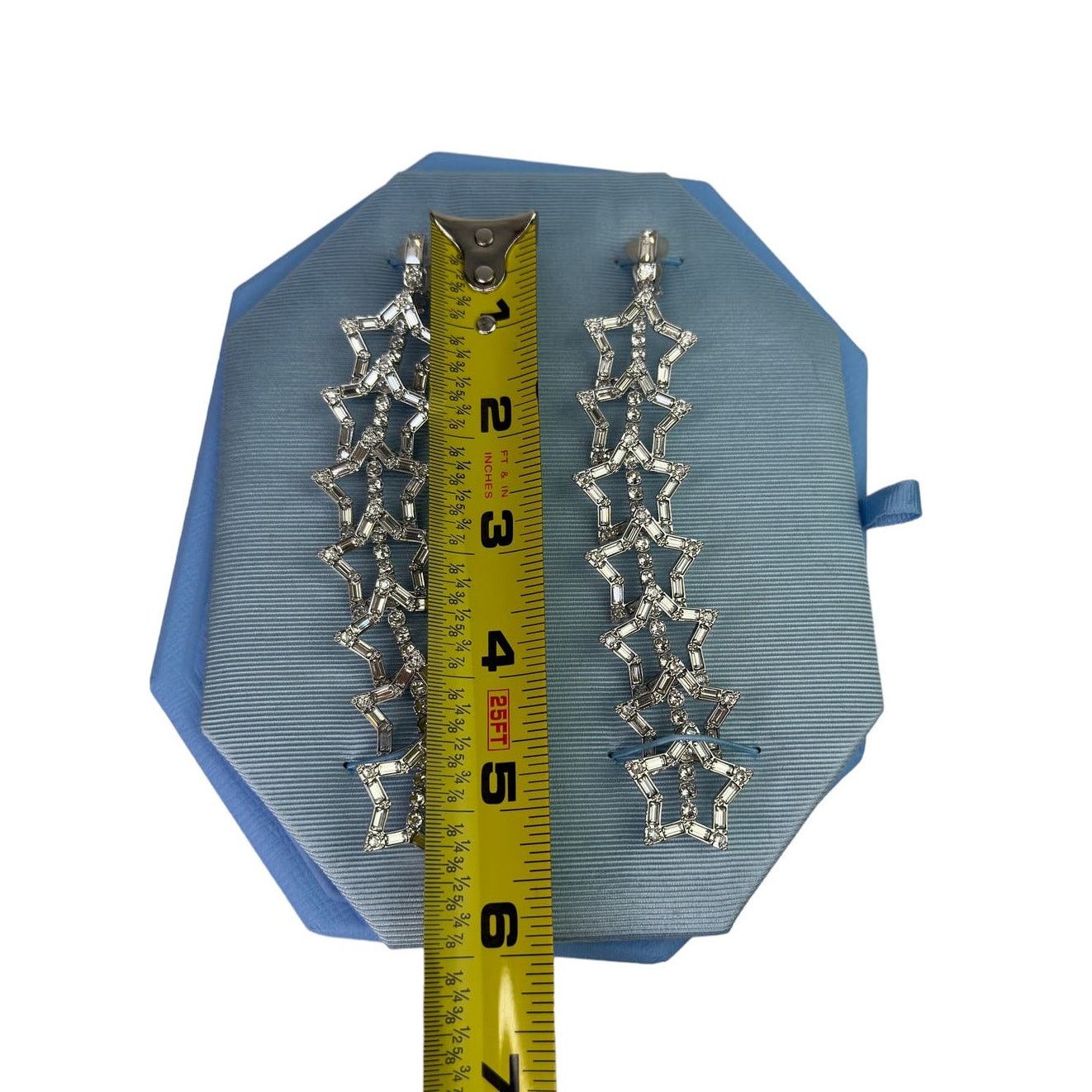 Swarovski Swarovski Stella clip earrings Star, Long, White, Rhodium Size ONE SIZE - 4 Thumbnail