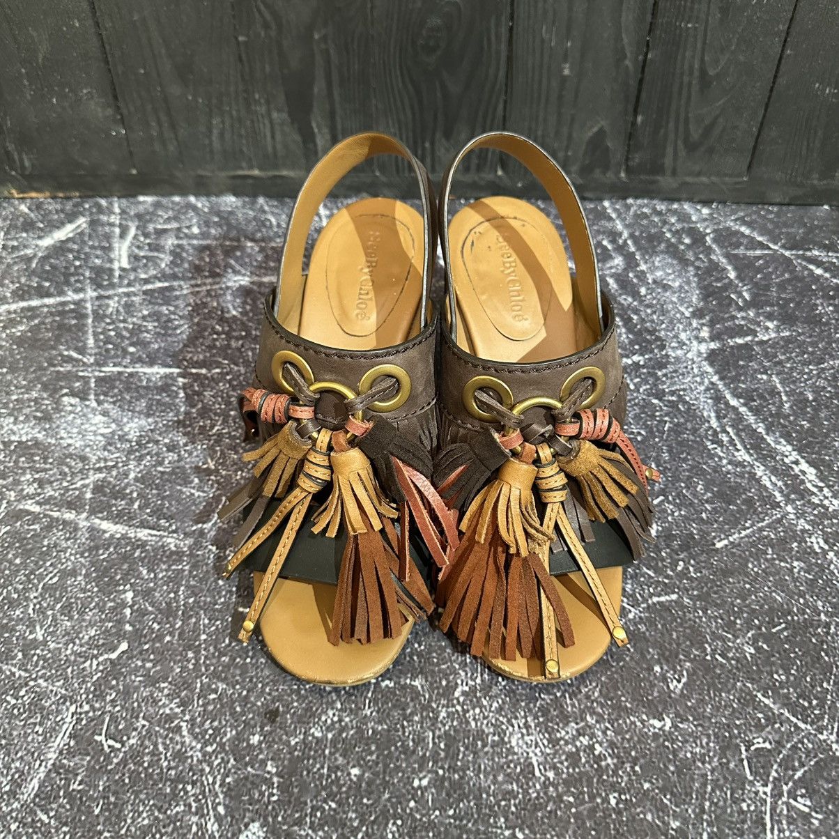 See by Chloe See By Chloe Leather Sandals Featuring Front Tassel charm37 Size US 7 / IT 37 - 4 Thumbnail