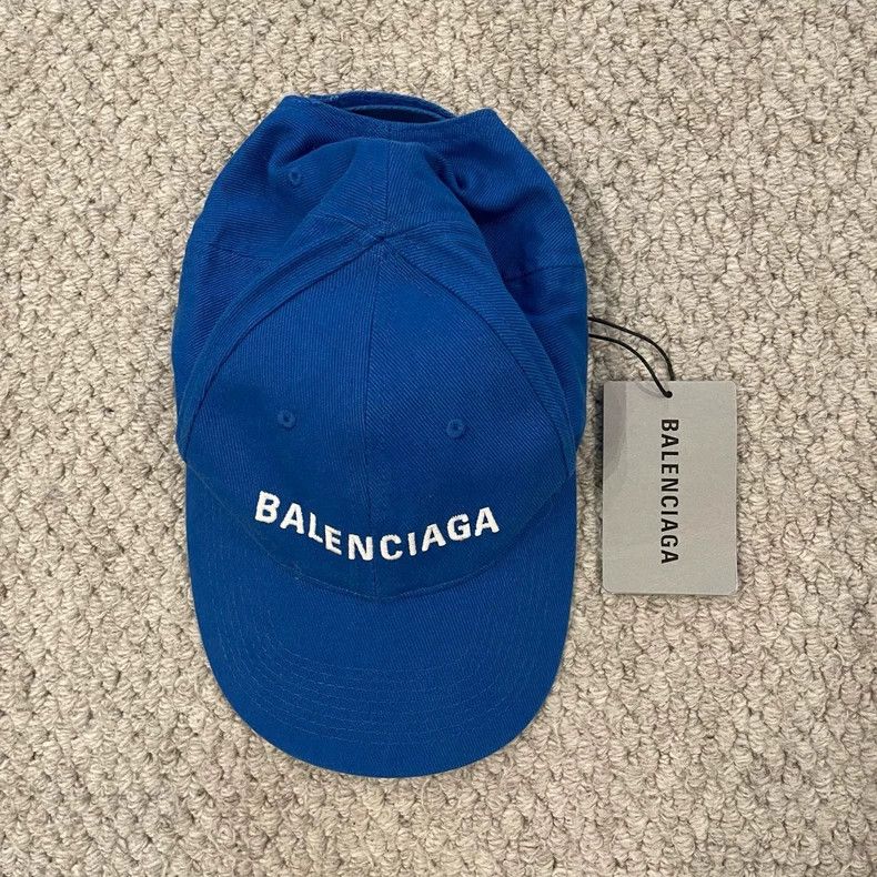 Balenciaga Balenciaga Cobalt Blue Embroidered Logo Cap 2502-Nextarrow Size ONE SIZE - 1 Thumbnail