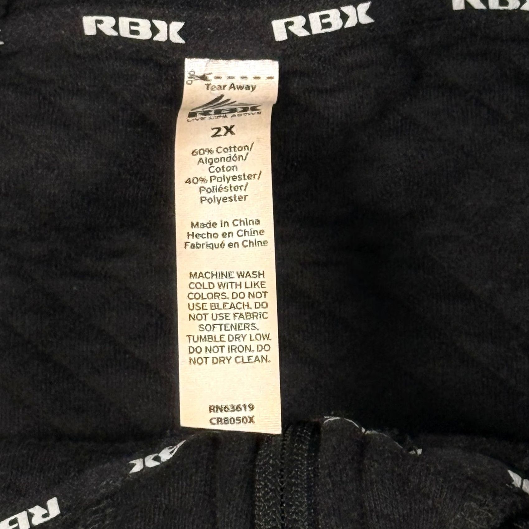 Vintage RBX Womens Plus Hooded Full Zip Quilted Jacket 2X Black Pockets Lightweight Activewear Jacket Modern Casual Sportswear Size XXL / US 16-18 / IT 52-54 - 6 Thumbnail