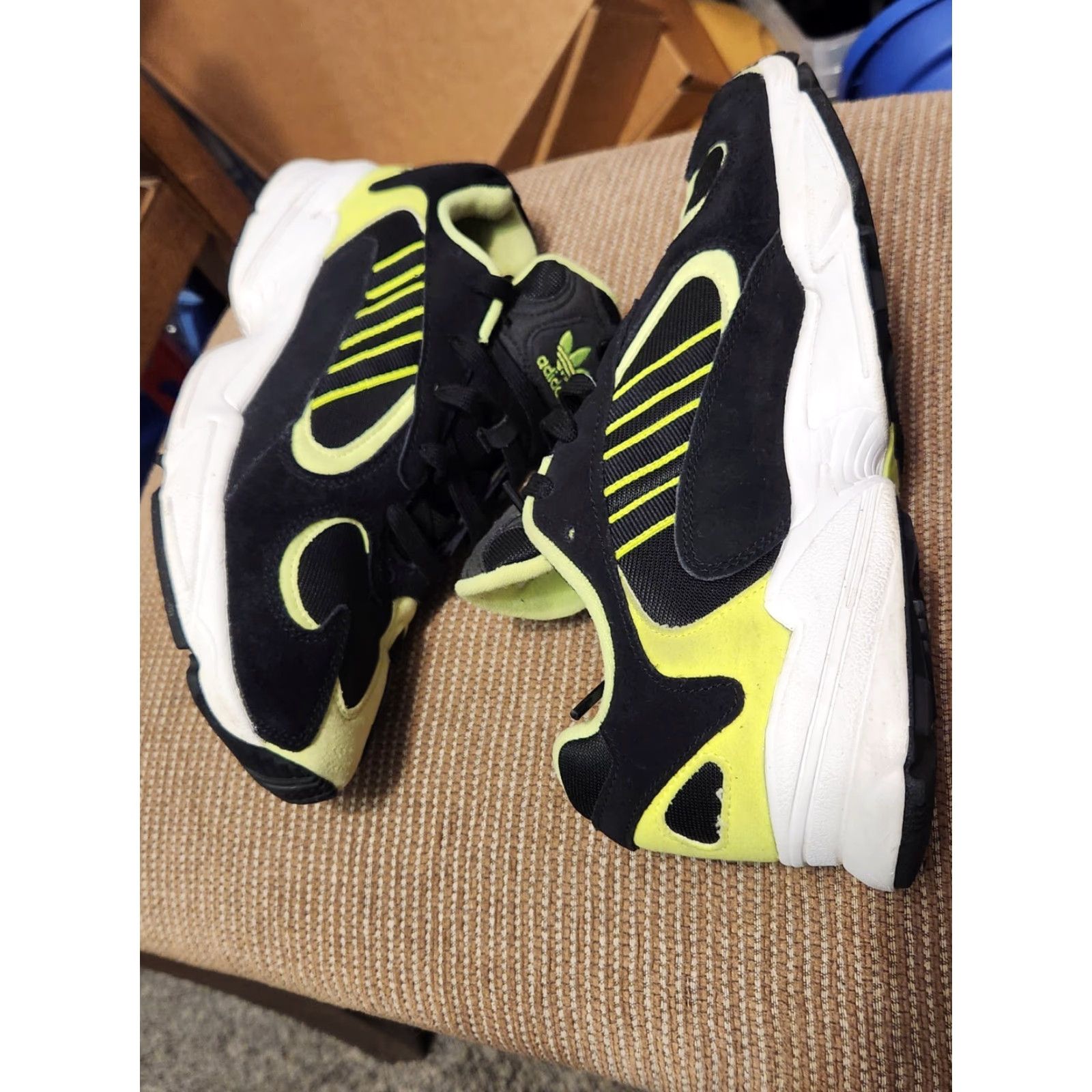 Adidas adidas Yung-1 Athletic Sneakers Mens 9.5 Black Neon EE5317 High High Top Size US 10 / EU 43 - 2 Thumbnail