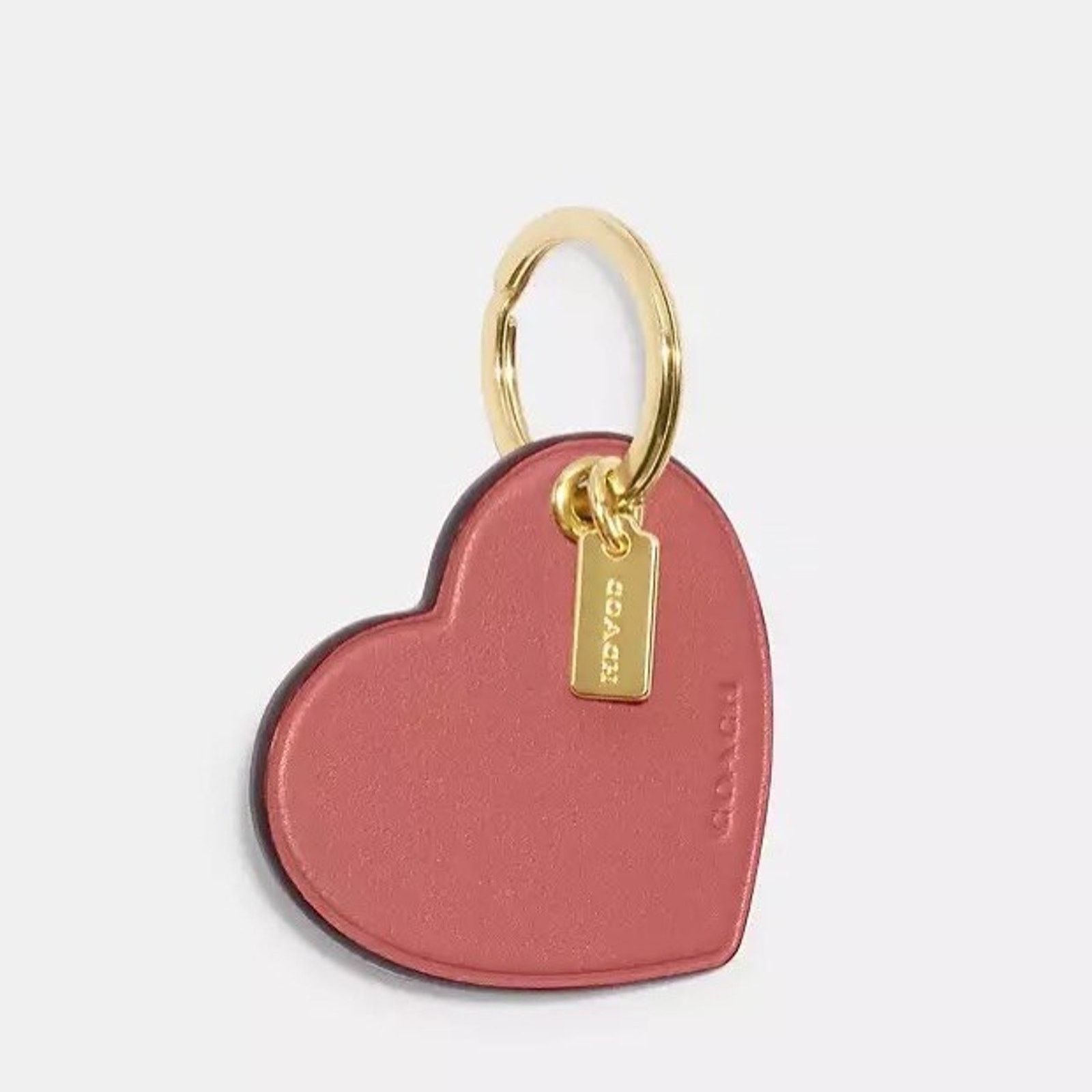 Coach NWT Coach CF155 Heart Bag Charm TAFFY Pink Gold Hardware Size ONE SIZE - 5 Thumbnail