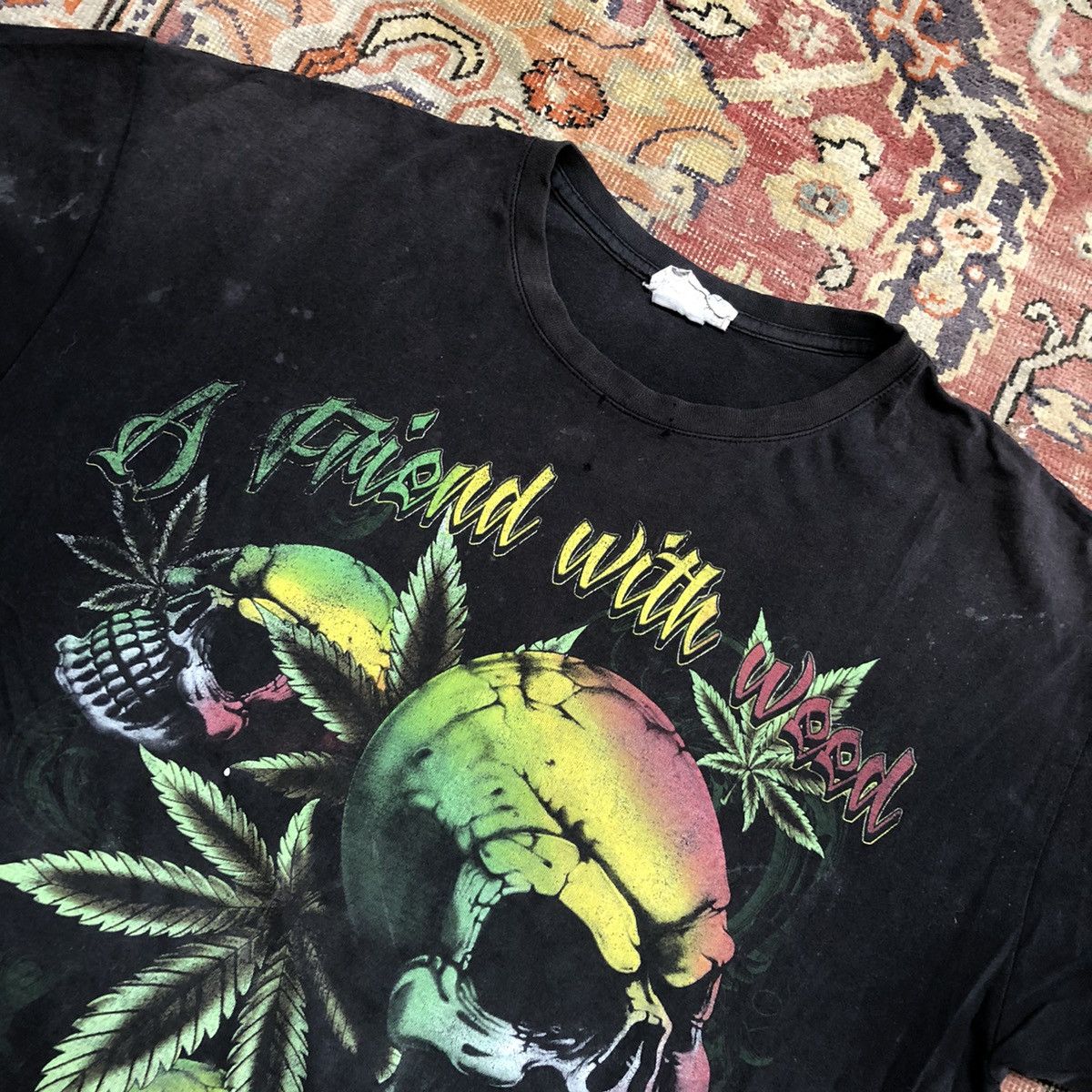 Vintage Y2K Cholo Marihuana Skulls 💀 Size US XL / EU 56 / 4 - 3 Thumbnail