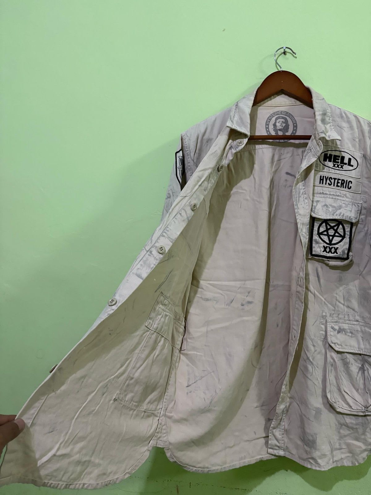 Hysteric Glamour VTG Hysteric Glamour For Rebel Button Up shirt HellXXX Size US M / EU 48-50 / 2 - 4 Thumbnail