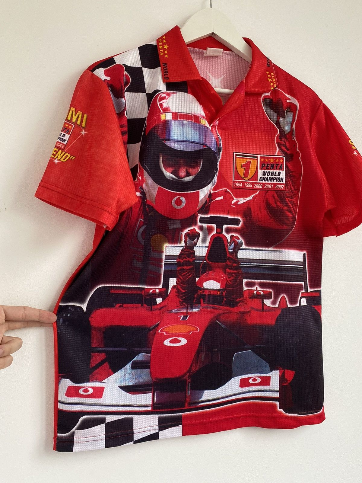 Ferrari 🔥 SCHUMI F1 THE LEGEND VINTAGE RACING SHIRT 90s Y2K BANGER Size US S / EU 44-46 / 1 - 13 Thumbnail