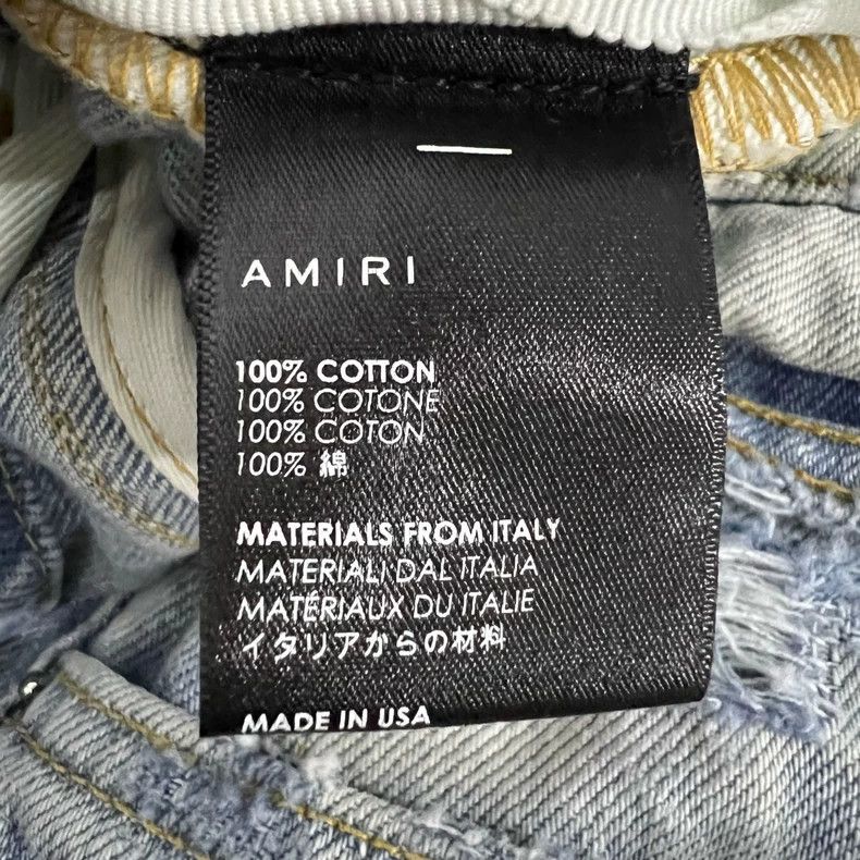 Amiri Amiri Blue Washed Destroyed Jeans Size US 36 / EU 52 - 3 Thumbnail