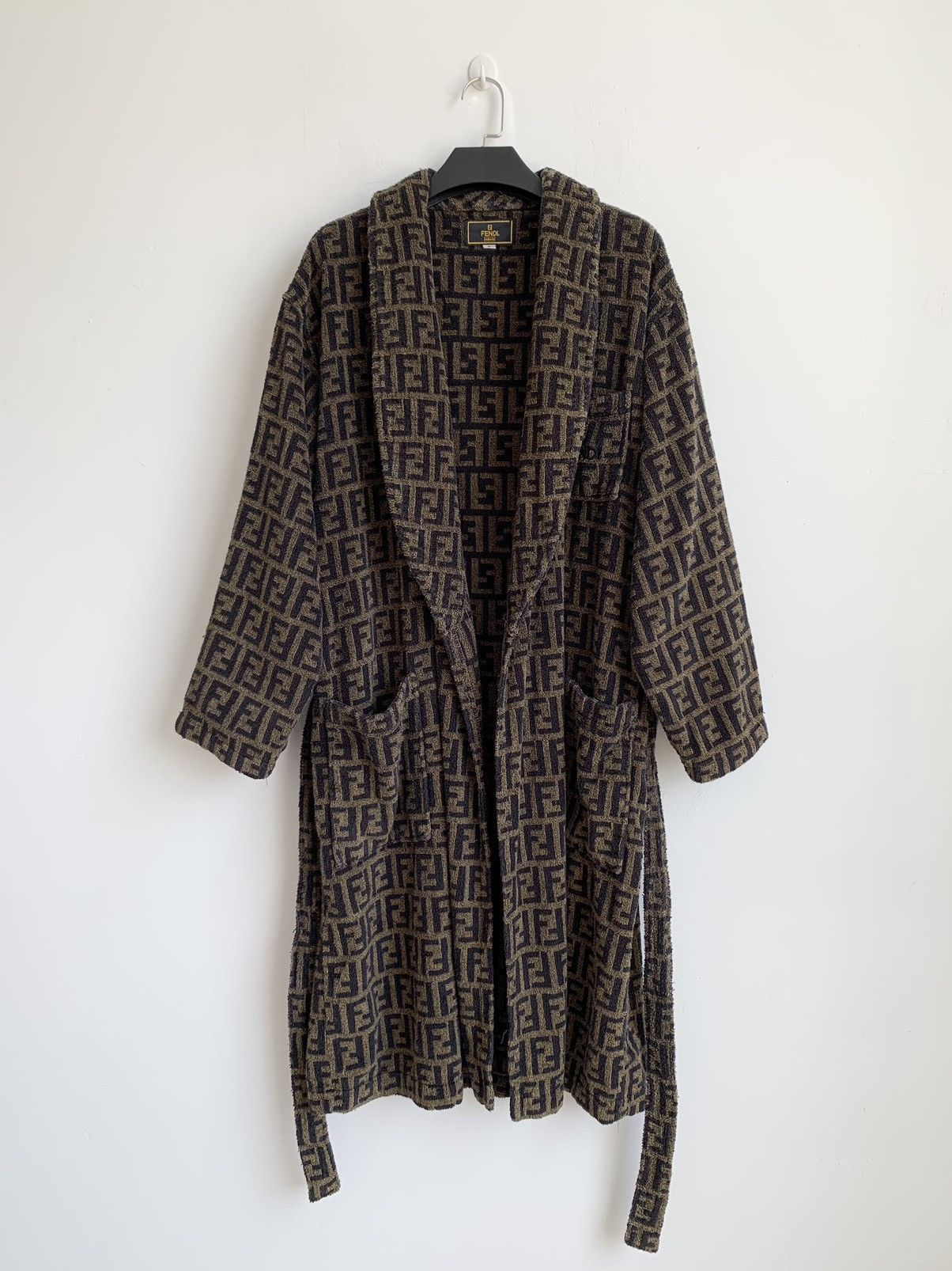 Fendi Vintage Fendi Zucca Bathrobe Teleria Size US L / EU 52-54 / 3 - 3 Thumbnail