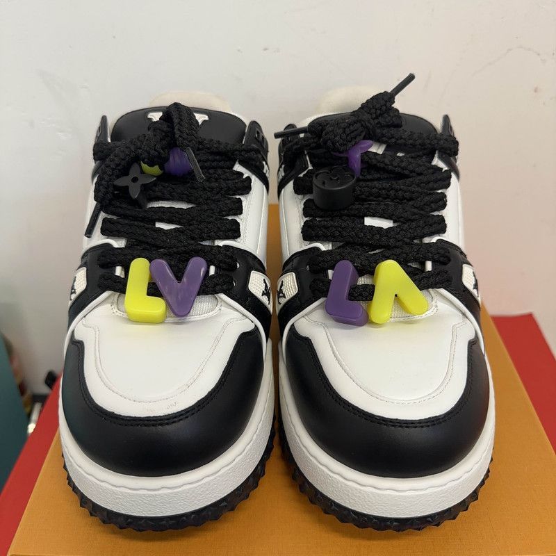 Louis Vuitton Louis Vuitton Trainer Maxi Black and White Sneakers -2508 Size US 8.5 / EU 41-42 - 2 Thumbnail