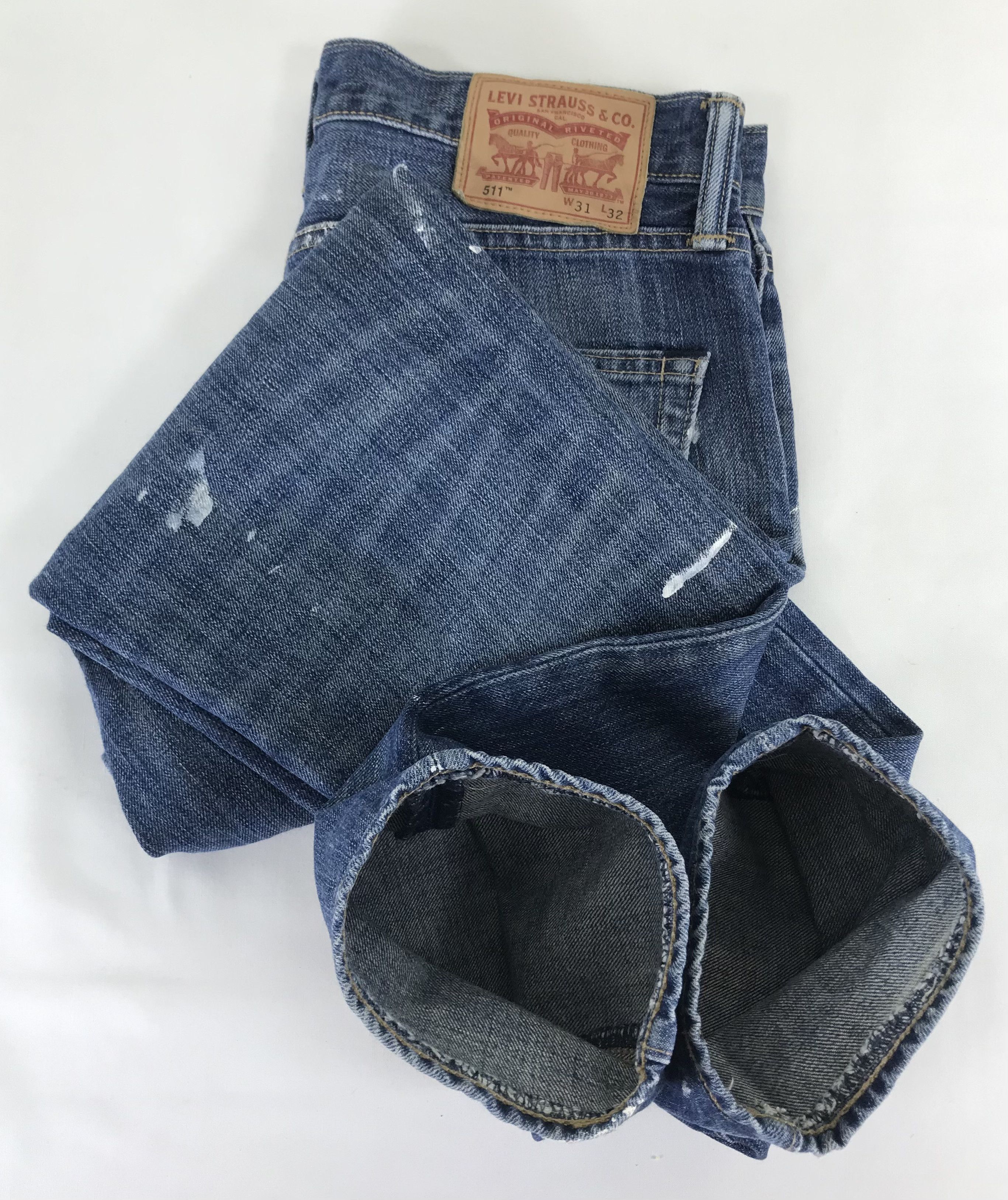 Levi's Vintage Levi's 511 Paint Splattered Jeans Size US 31 - 15 Thumbnail