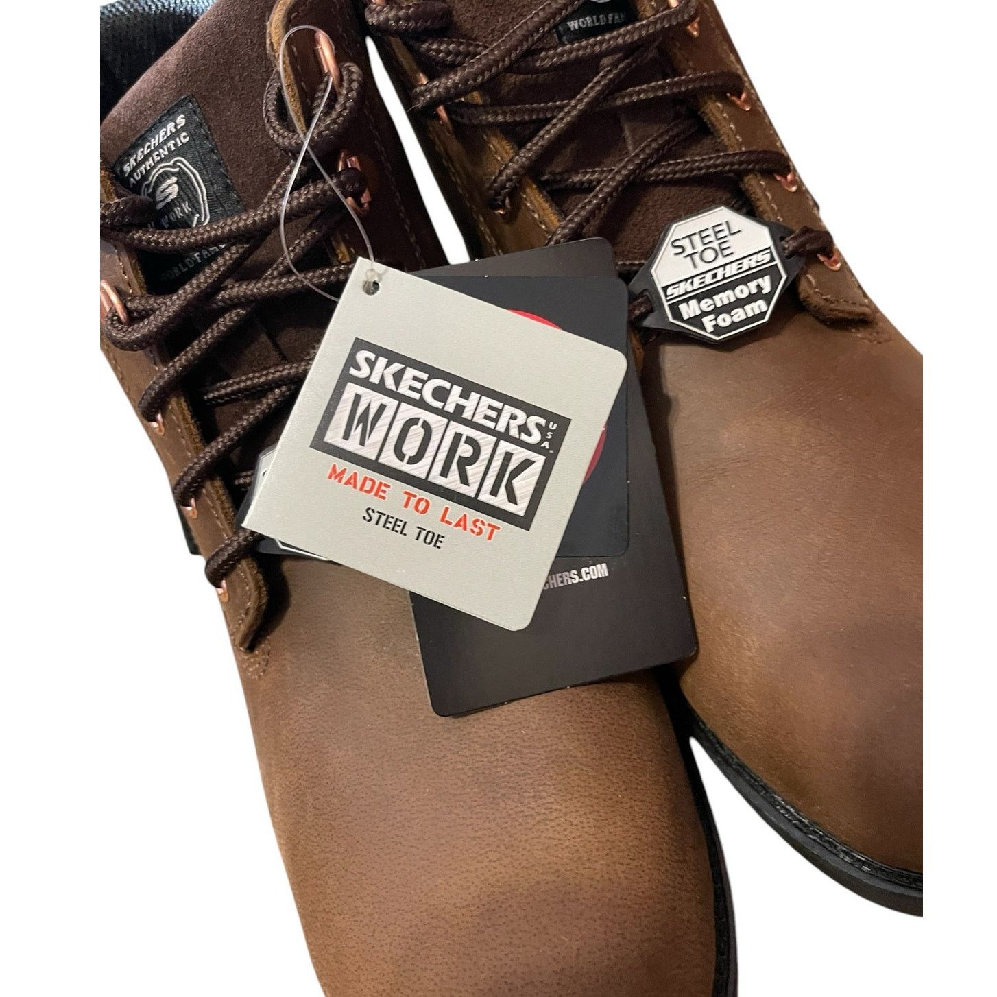 Skechers Womens Ravlas Steel Toe Leather Work Boot NEW