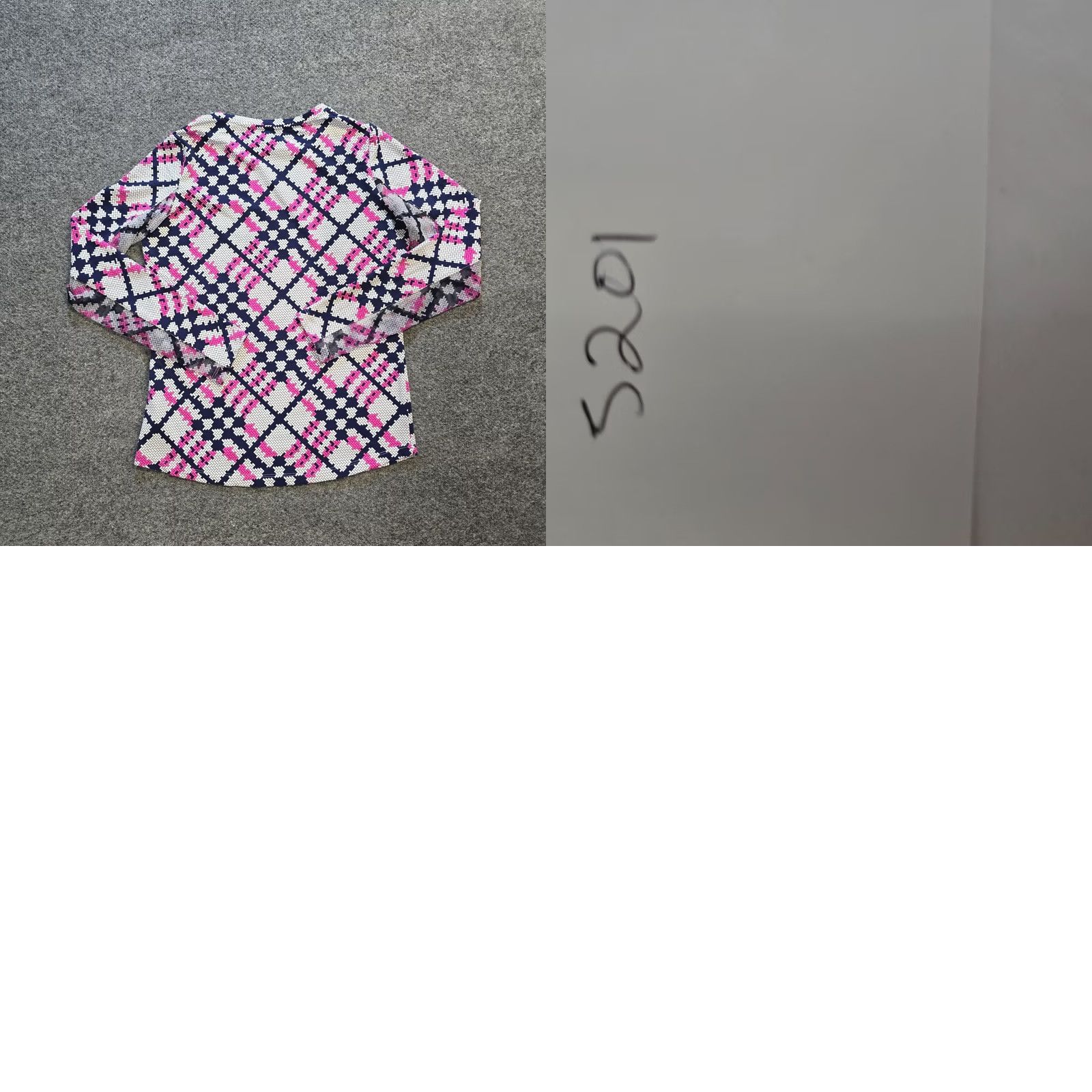 Vintage Ibkul Top Womens XS Pink Plaid Performance Stretch Long Sleeve Athletic Shirt Size XS / US 0-2 / IT 36-38 - 8 Thumbnail