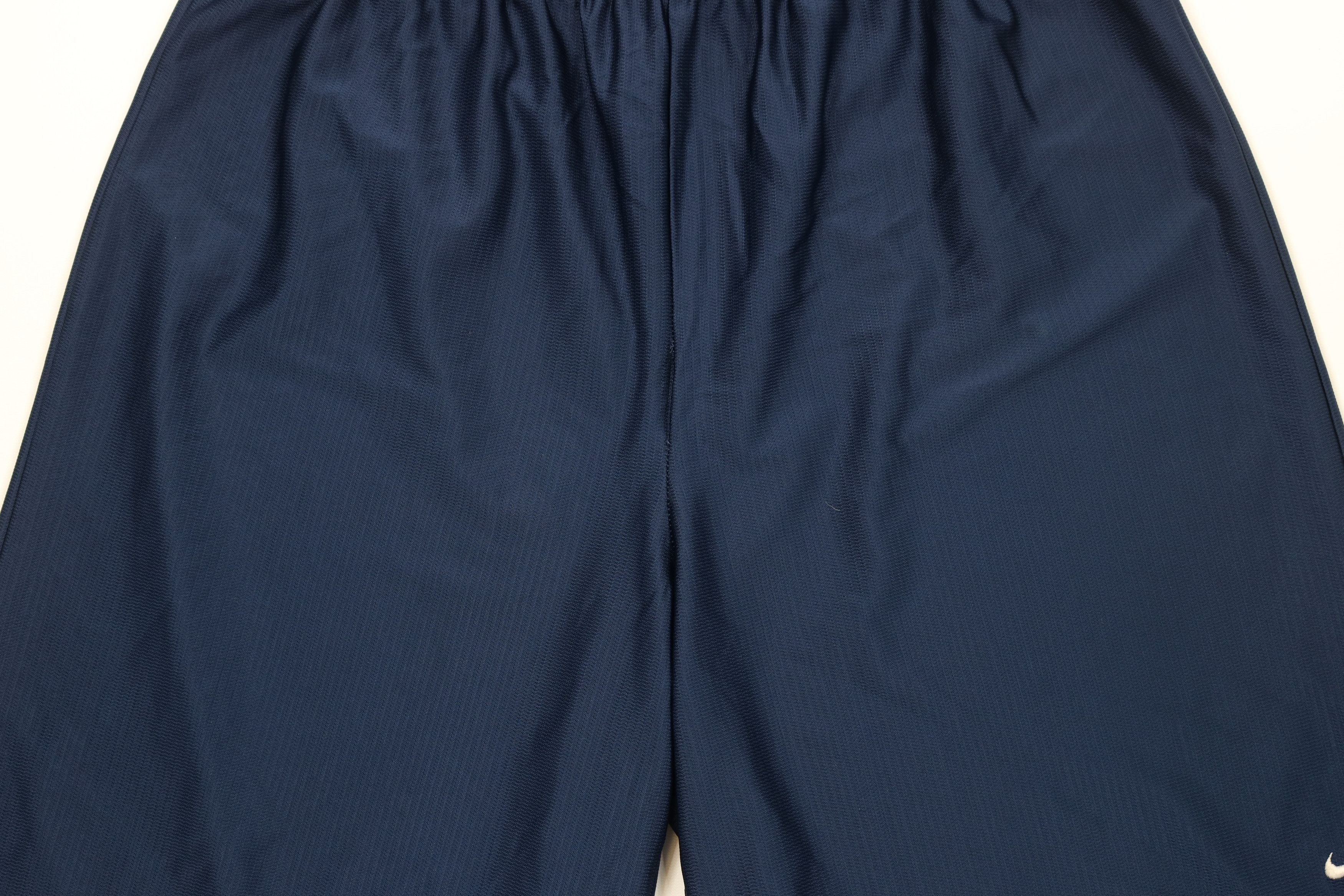 Nike × Vintage Vintage 90s Y2K Nike Scott Mini Swoosh Gym Shorts Navy Blue Size US 38 / EU 54 - 3 Thumbnail