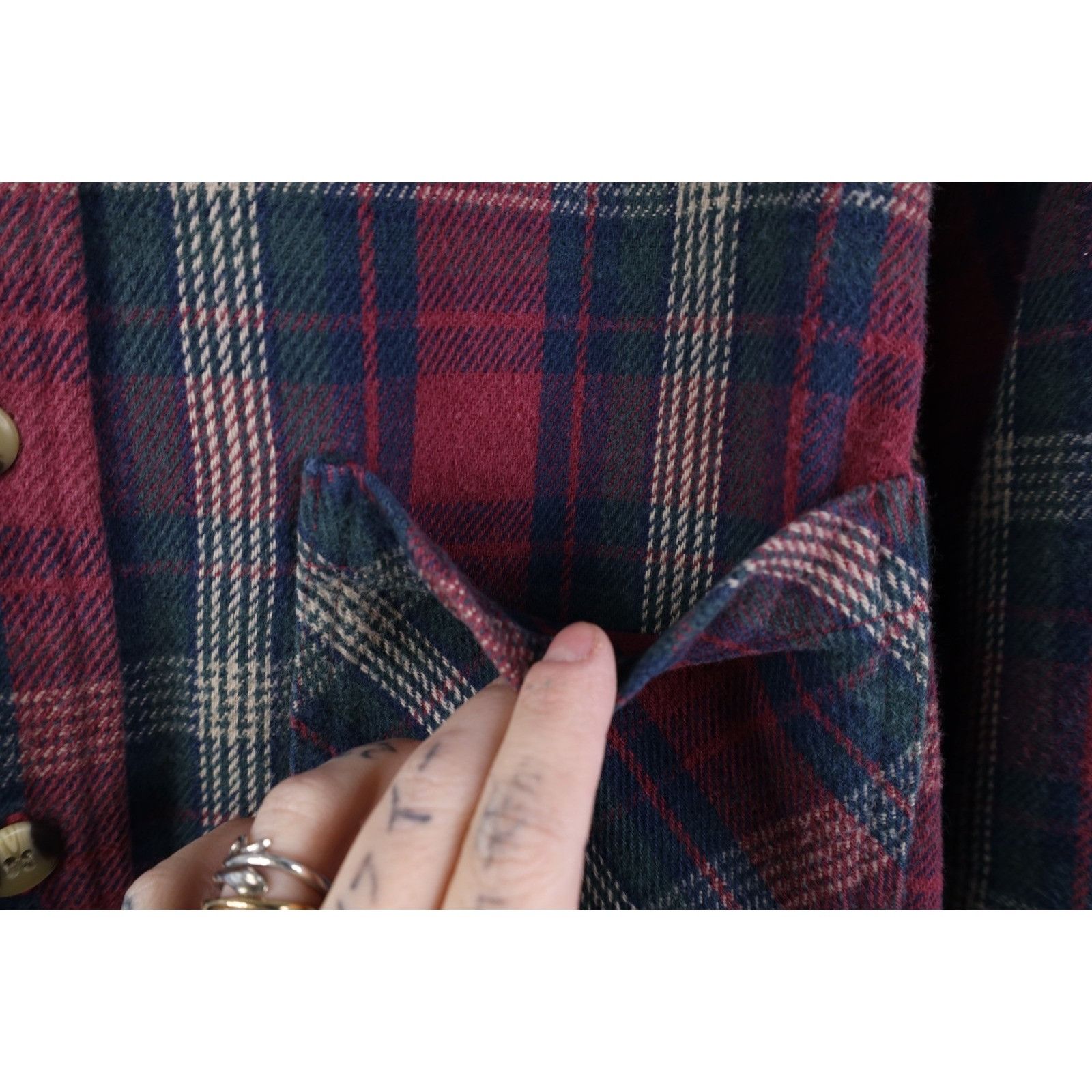 Vintage Vintage 90s Y2K Streetwear Custom Made Flannel Shirt Dress Size L / US 10 / IT 46 - 8 Thumbnail