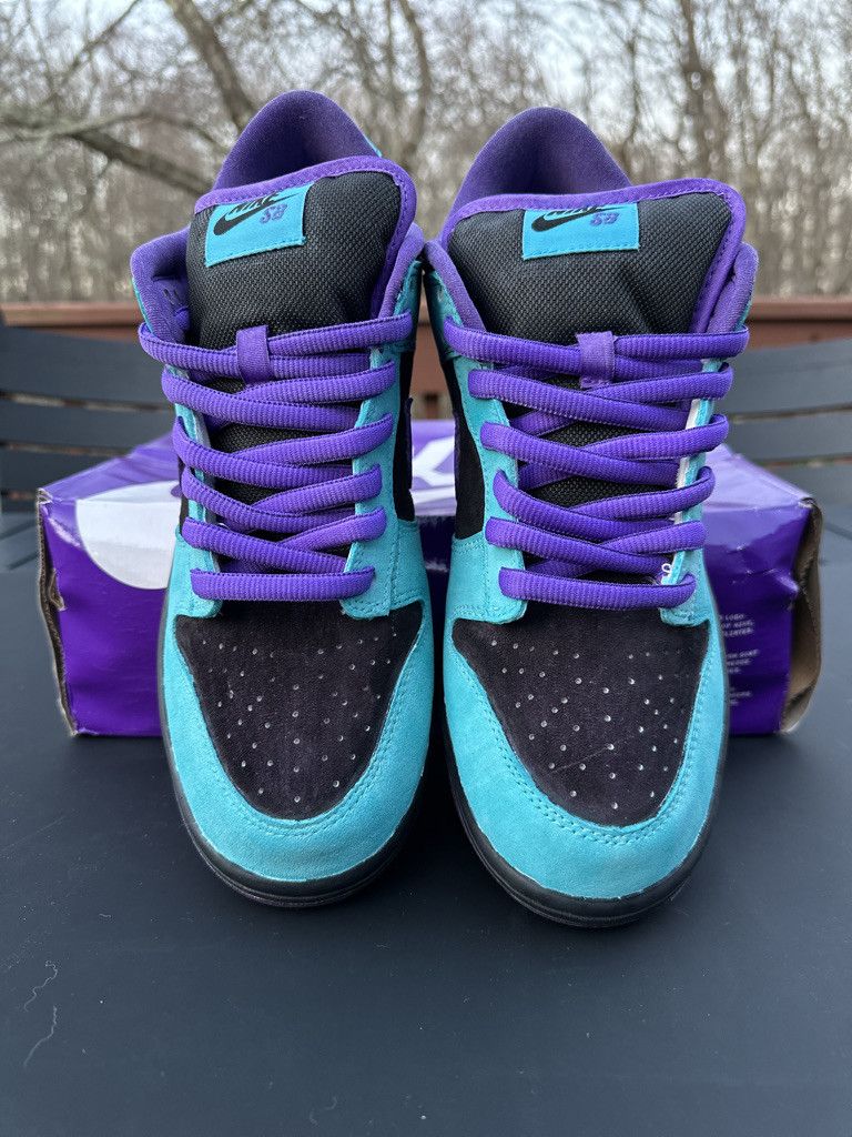 Nike Size 10 - Nike SB Dunk Low Custom Skeletor Teal Purple Black Size US 10 / EU 43 - 10 Thumbnail