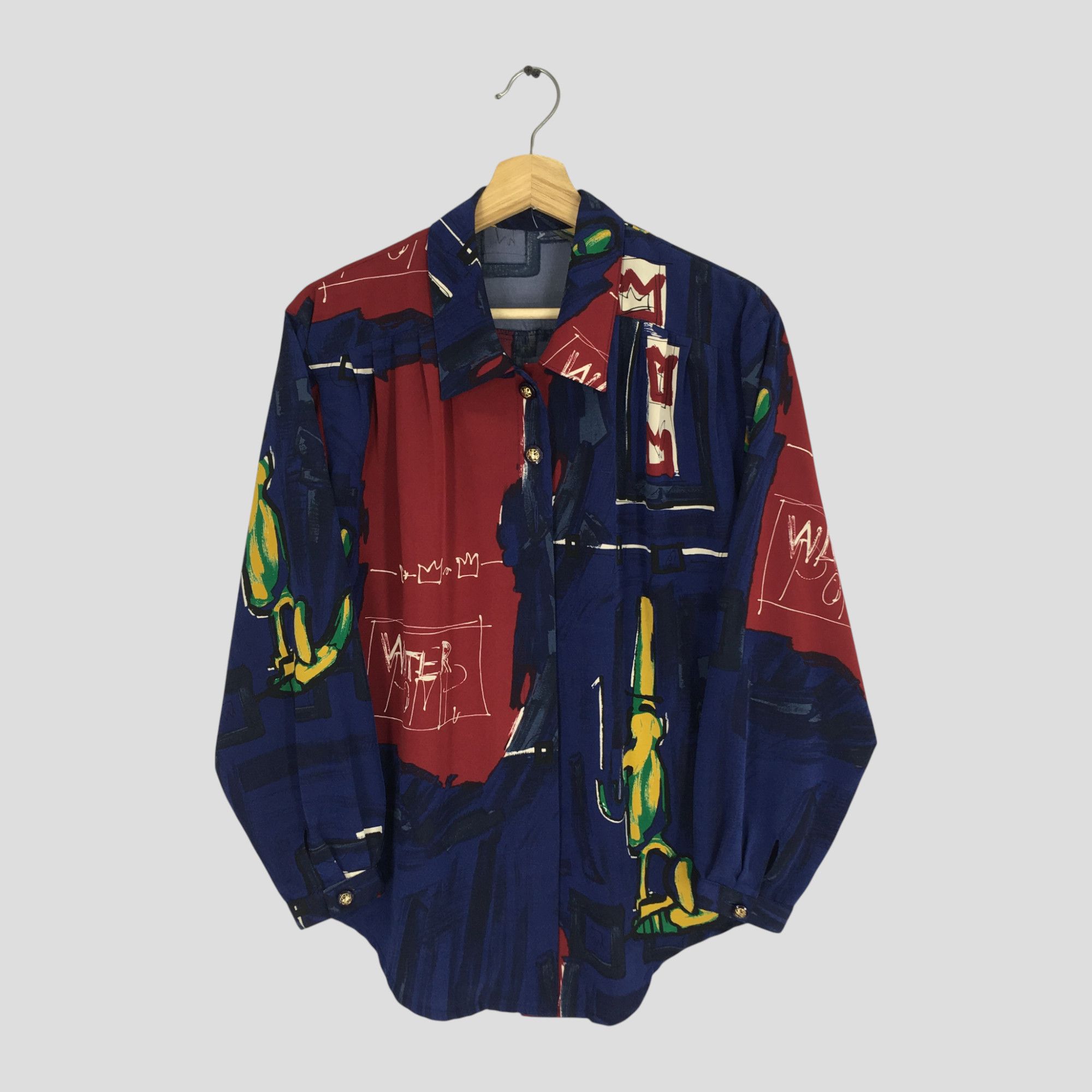 Japanese Brand Vintage Novelty Baroque Silk Shirt Pop Art Pattern JMB Shirt Size M / US 6-8 / IT 42-44 - 1 Thumbnail