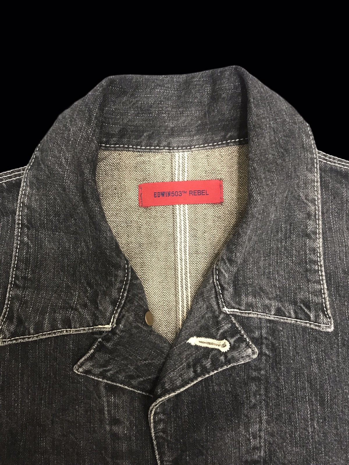 Edwin 💥ARCHIVAL💥VTG EDWIN BLACK WASH CHORE JACKET F361 Size US L / EU 52-54 / 3 - 5 Thumbnail