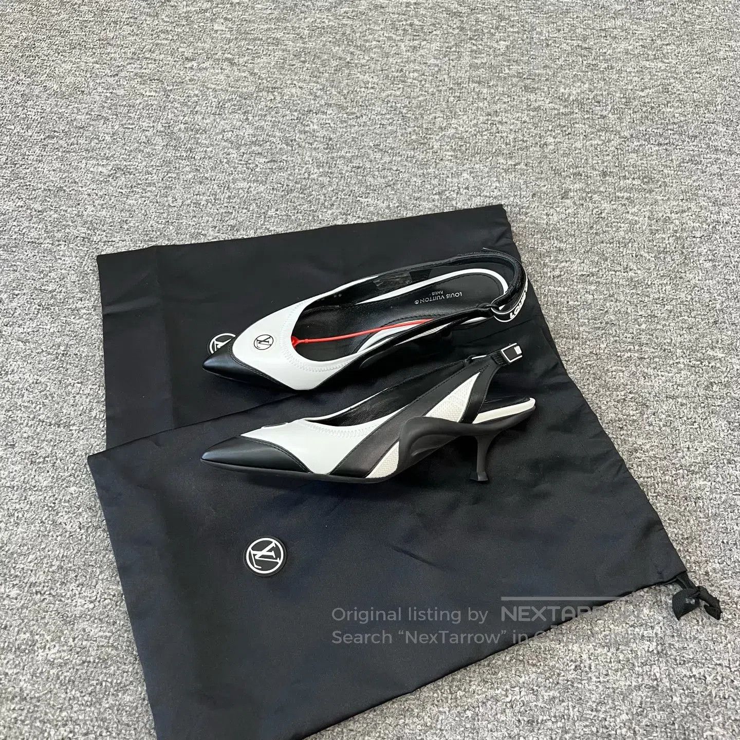 Louis Vuitton Louis Vuitton Black and white color-blocked high heels| Size US 5.5 / IT 35.5 - 2 Thumbnail