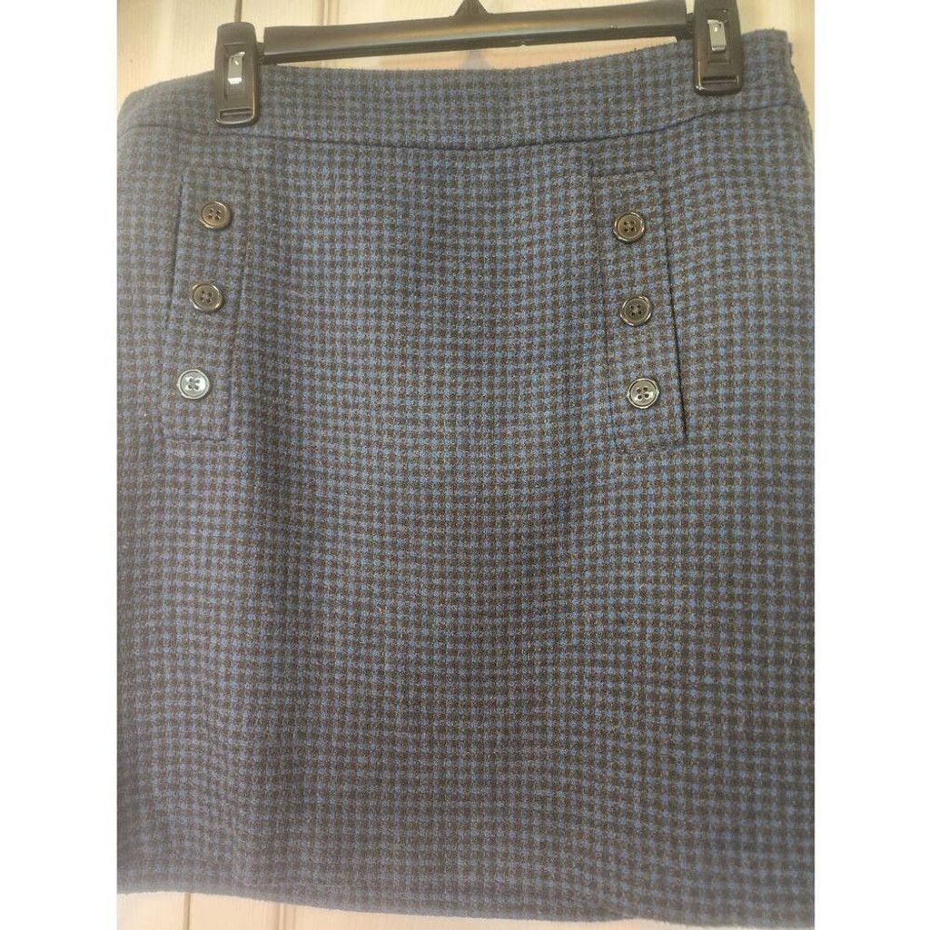 Loft Loft Blue and Black Skirt Size 30" / US 8 / IT 44 - 3 Thumbnail