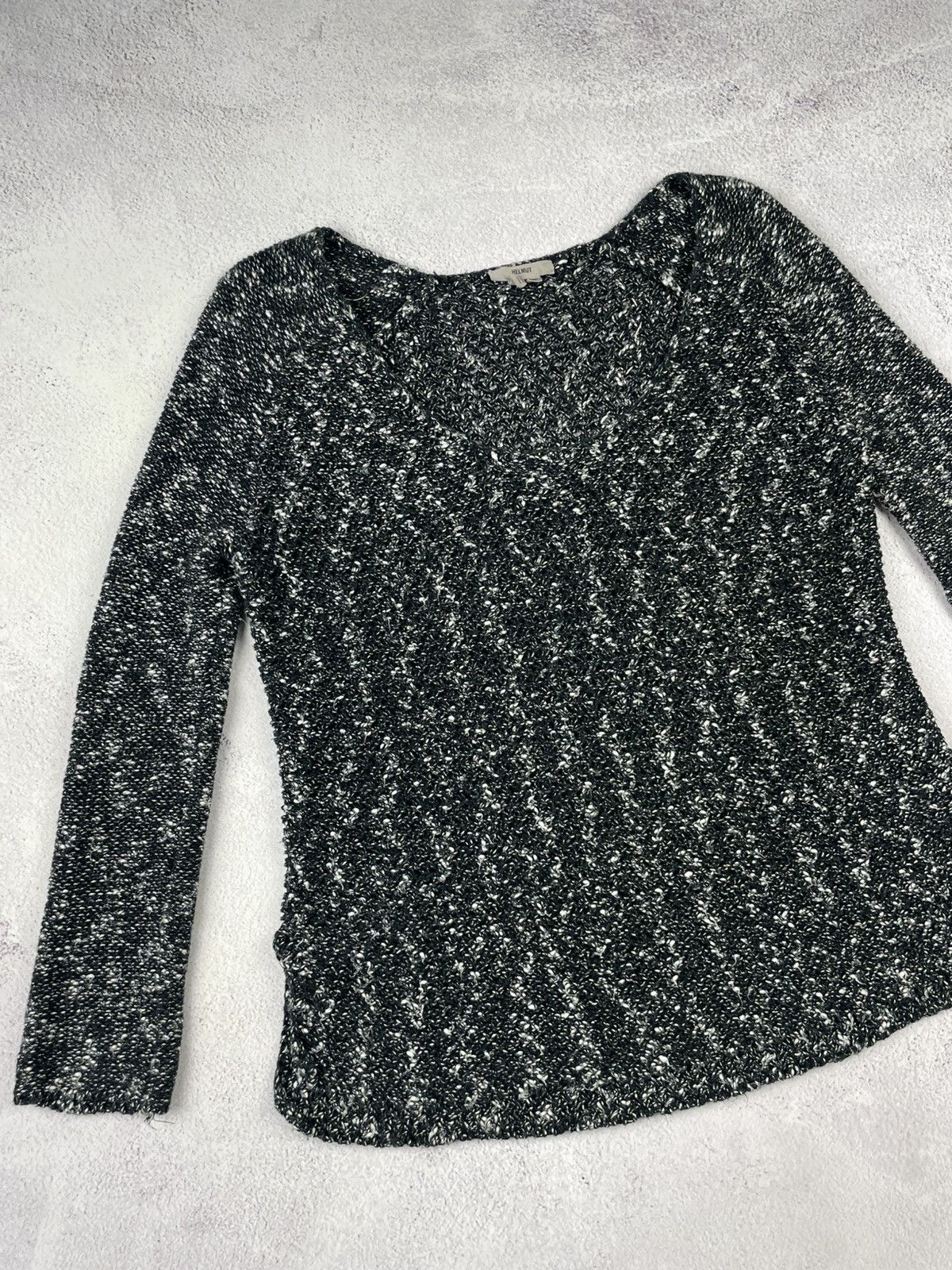 Helmut Lang Helmut Lang Scoop Neck Sweater - Black Size S-M Size S / US 4 / IT 40 - 3 Thumbnail