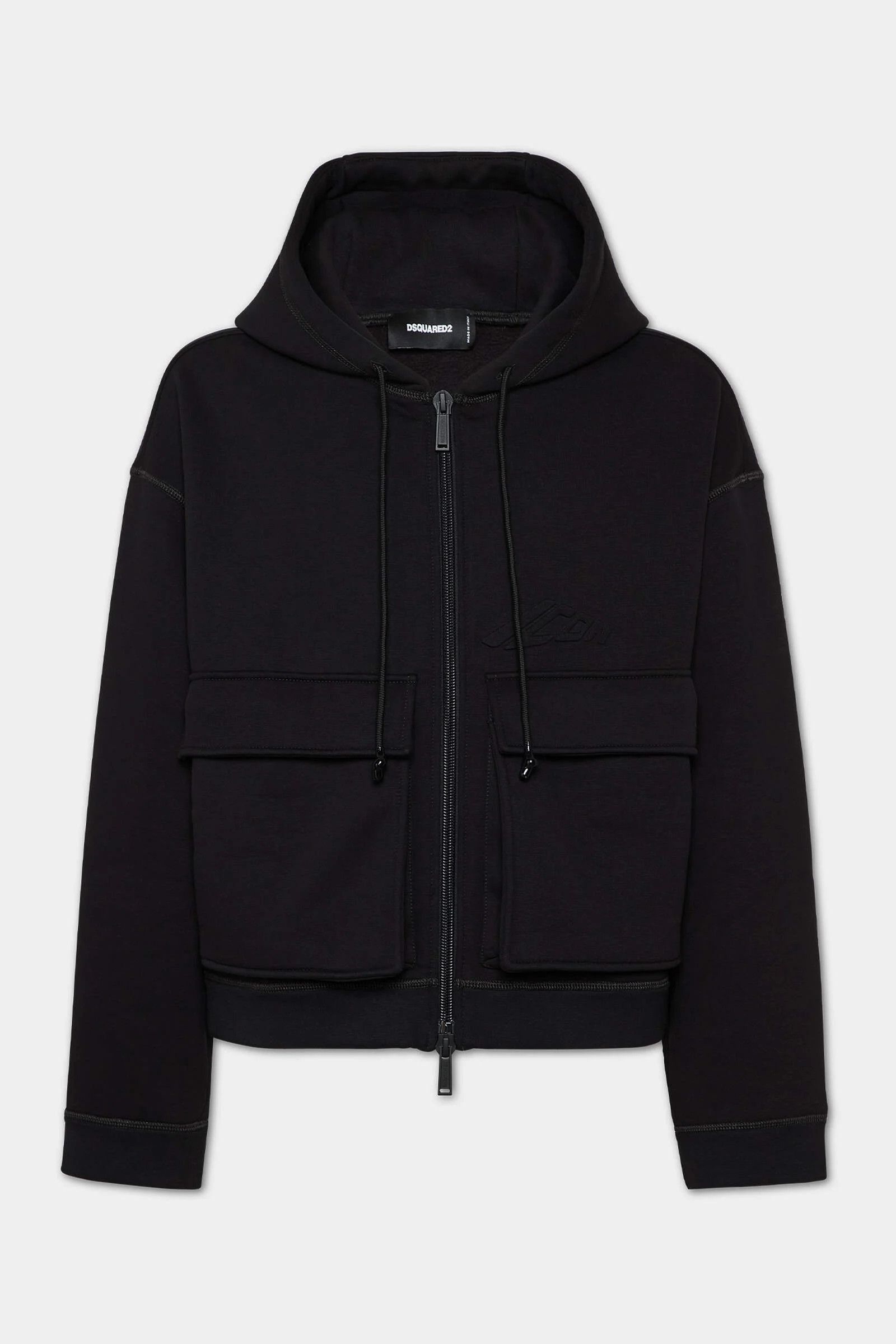 Dsquared2 o1mle0126 Balloon Zip Cargo Hoodie in Black Size US M / EU 48-50 / 2 - 1 Thumbnail