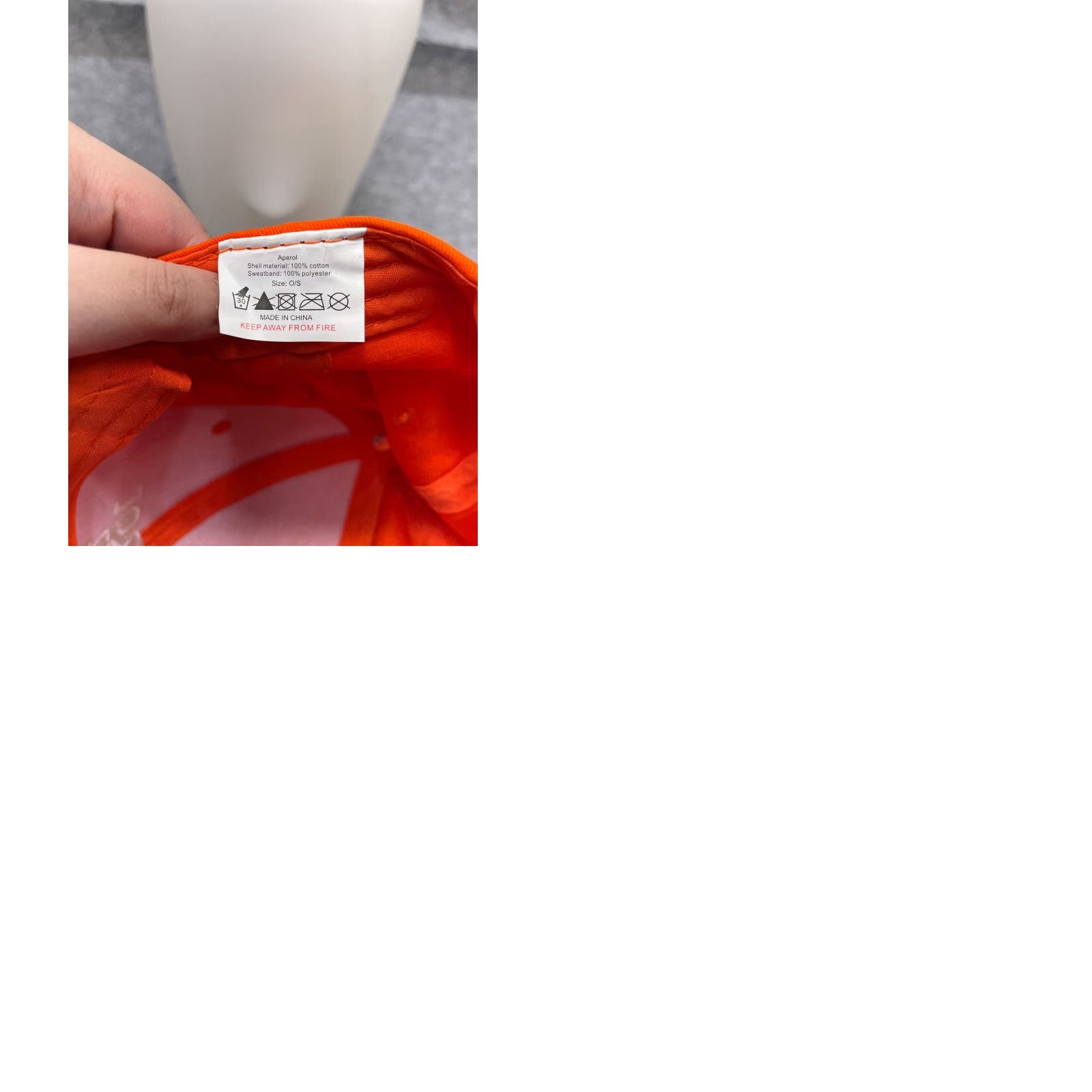 Vintage Aperol Spritz Hat Adult One Size Orange Cotton Polyester Cocktail Mens Size ONE SIZE - 9 Thumbnail