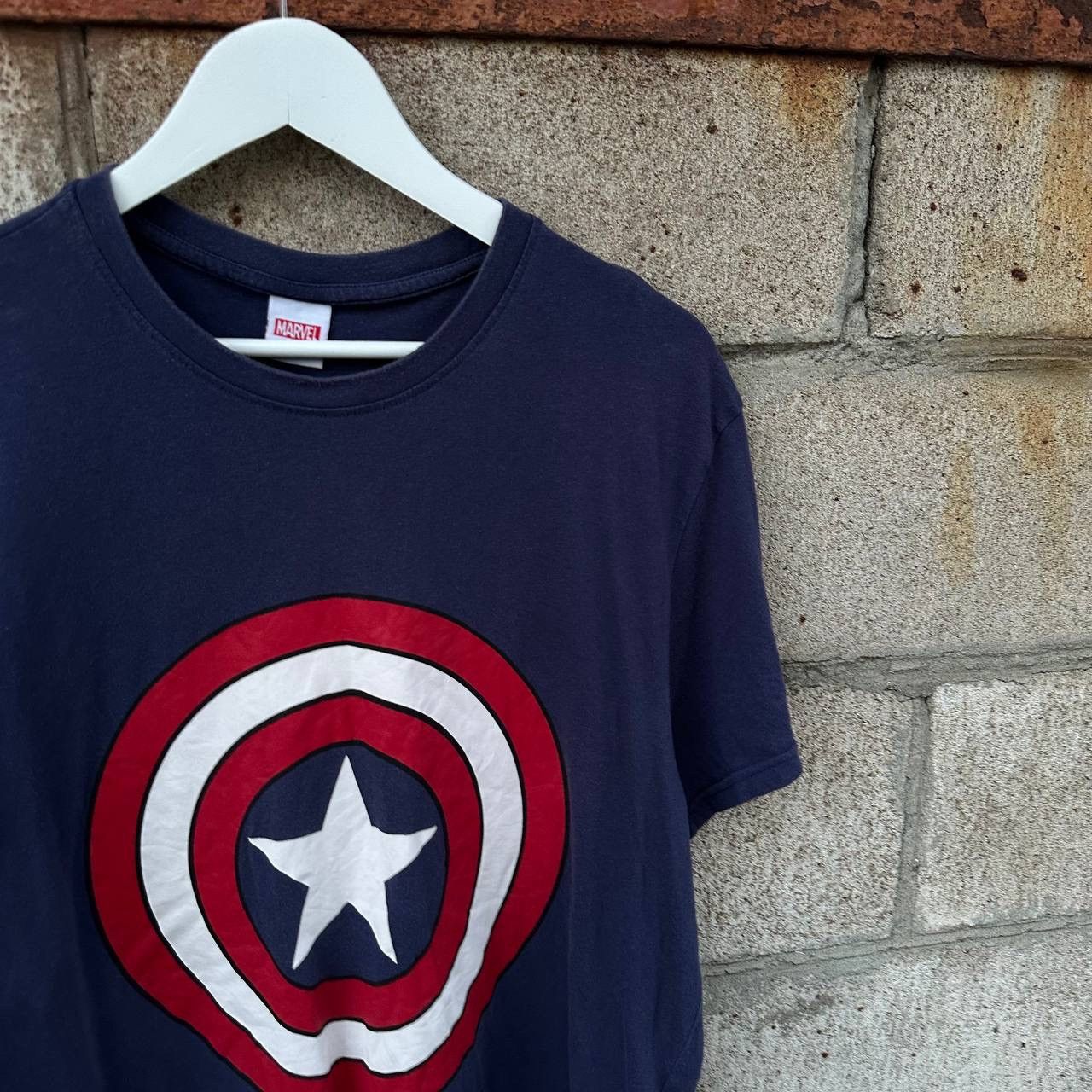 Marvel Comics VTG Capitan America Marvel T-shirts Big Logo Size L 00s USA Size US L / EU 52-54 / 3 - 4 Thumbnail