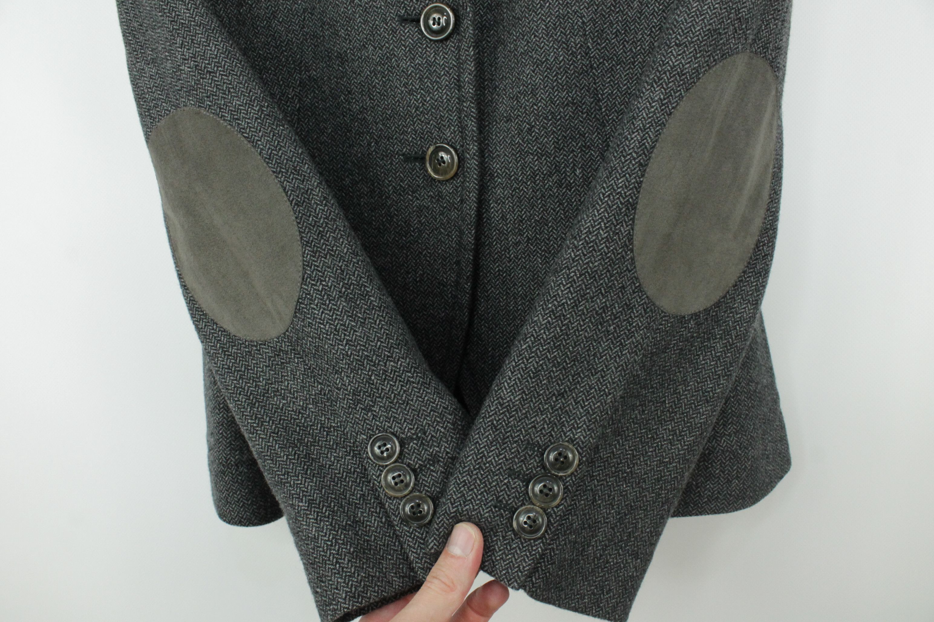 Max Mara × Weekend Max Mara Weekend Max Mara Herringbone Tweed Wool Blazer Jacket Size XS / US 0-2 / IT 36-38 - 4 Thumbnail