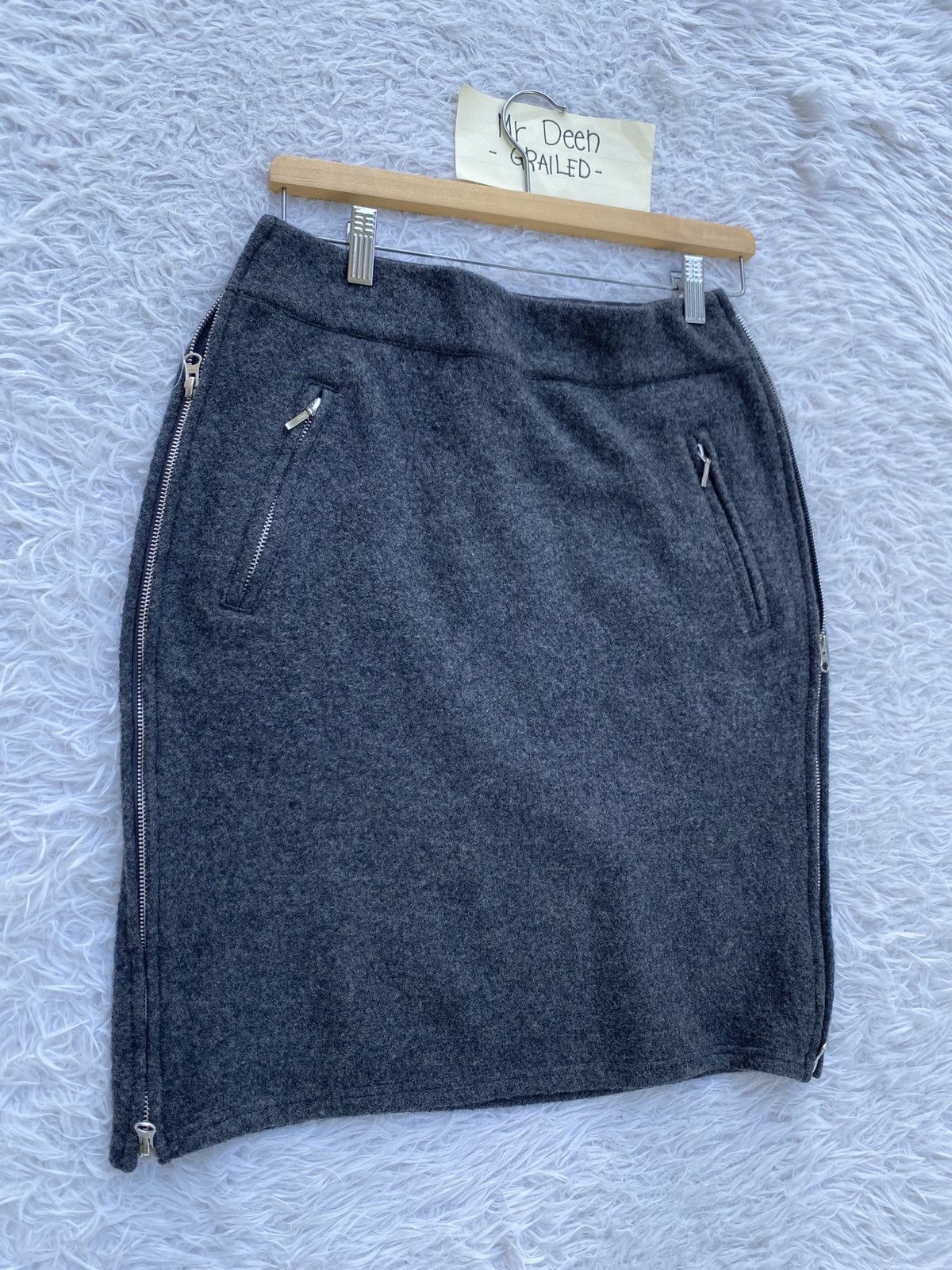 Issey Miyake Rare ZUCCA by Issey Miyake Wool Midi Skirt Size 29" - 3 Thumbnail