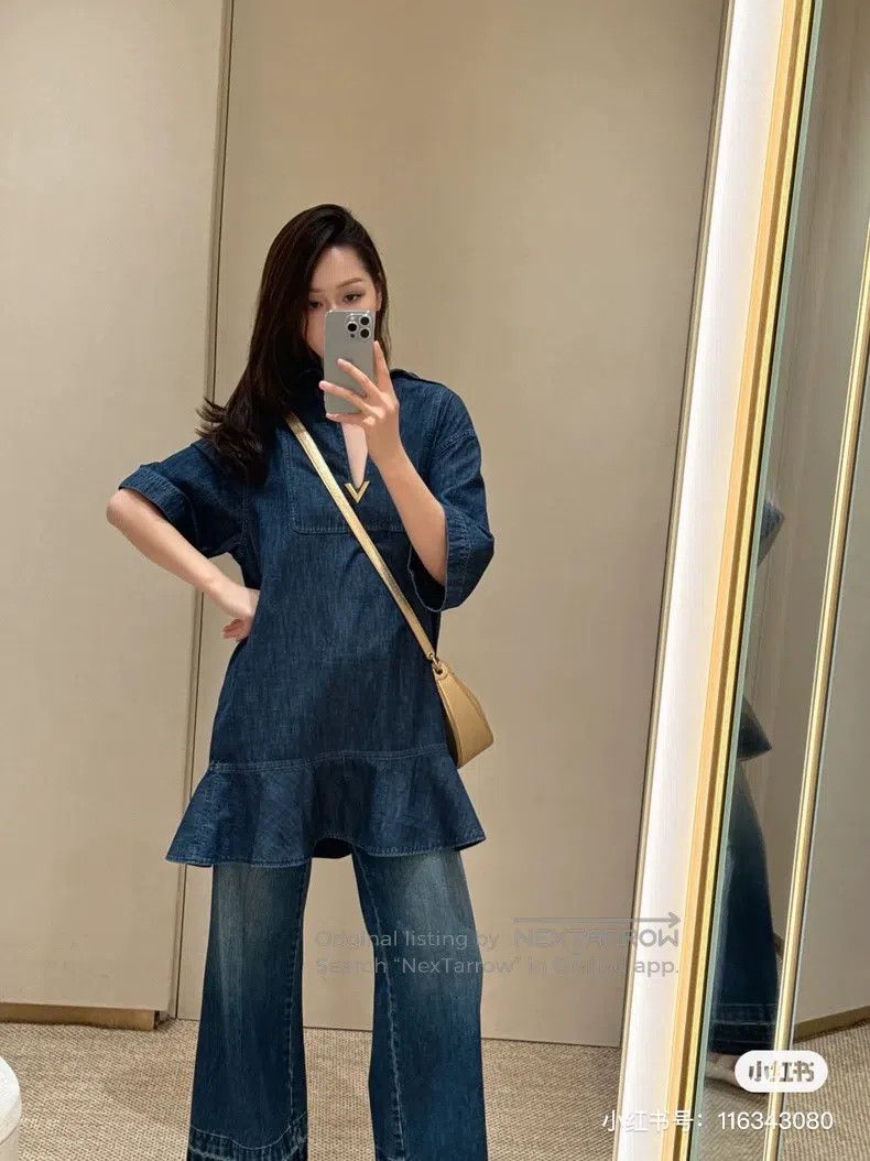 Valentino Valentino Denim dress Size S / US 4 / IT 40 - 9 Thumbnail