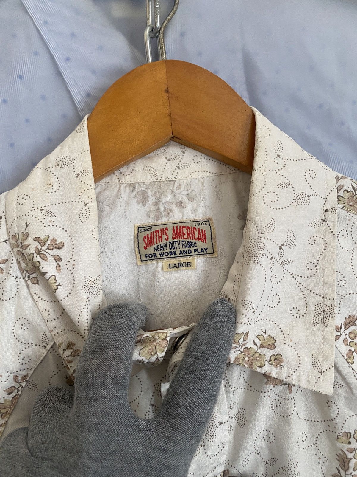Japanese Brand Smith American Western Floral Overprint L/S Shirt Slim Fit Size US S / EU 44-46 / 1 - 2 Thumbnail