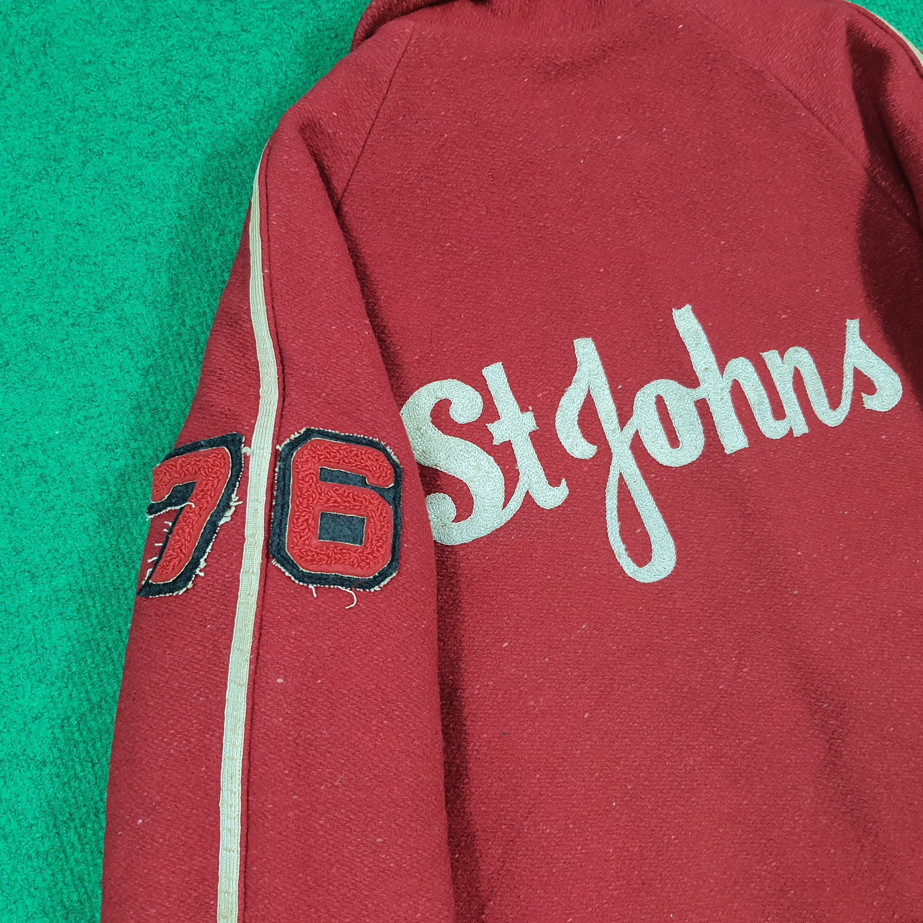 Vintage Vintage 70s Melville Letterman Jacket Red Wool Jacket C304N8 Size US S / EU 44-46 / 1 - 2 Thumbnail