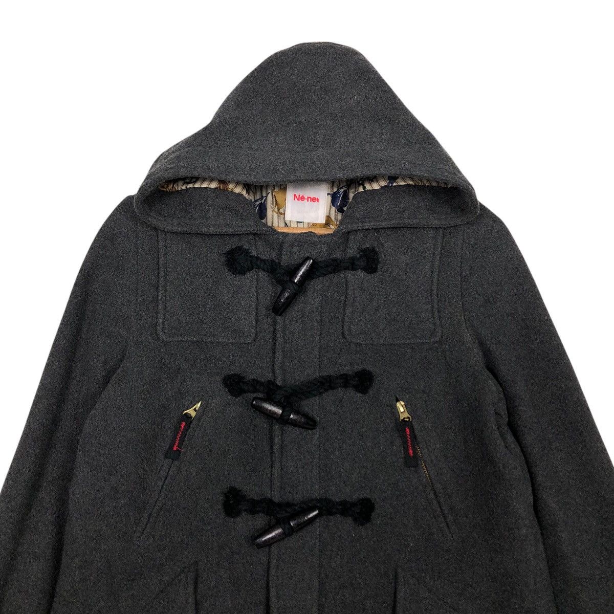 Issey Miyake 📌Vintage Wool Duffle Jacket Ne-Net Japan Striped Blanket Size US M / EU 48-50 / 2 - 4 Thumbnail