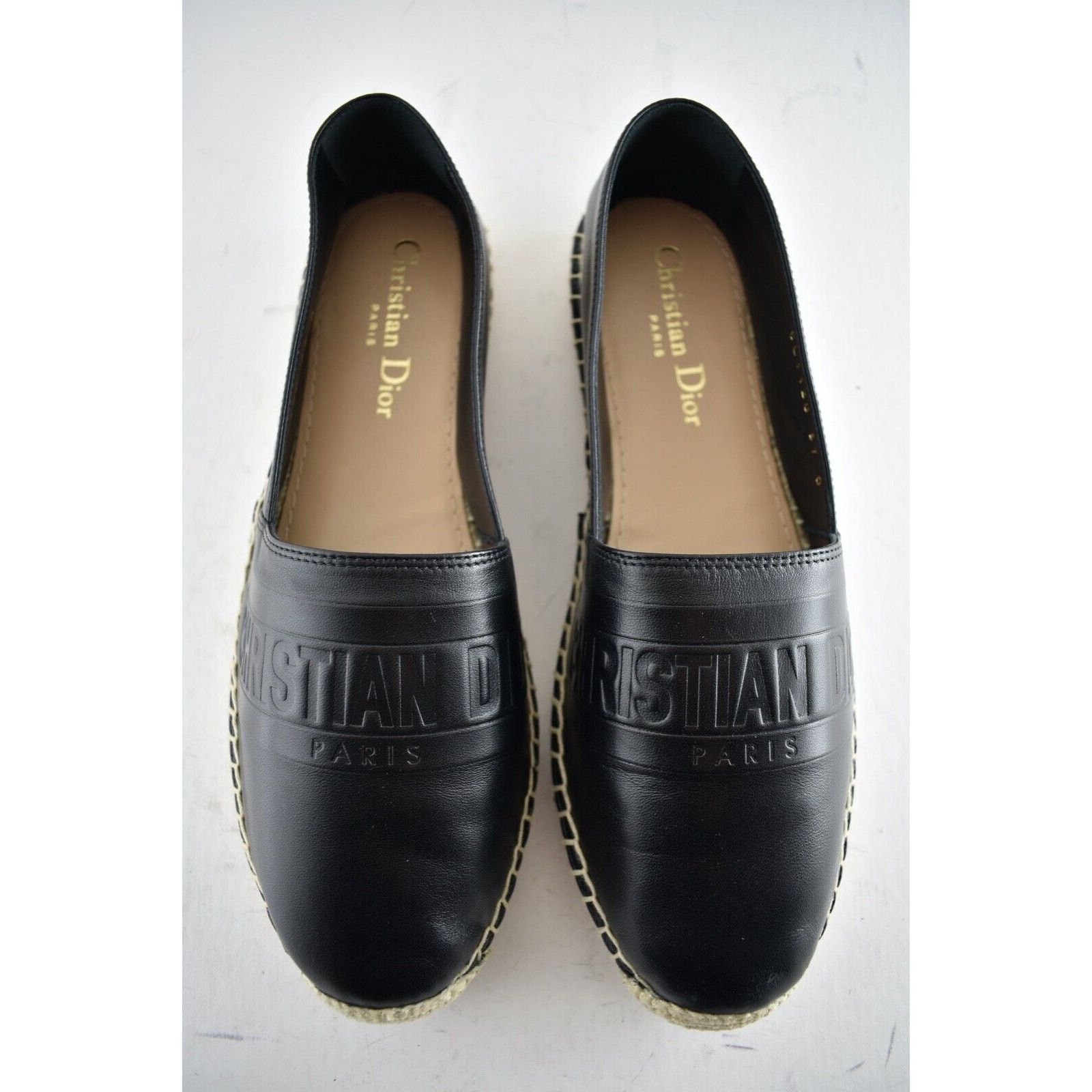 Dior Granville Lambskin Logo Slip Embroidered Espadrille Flat 35 Size US 5 / IT 35 - 7 Thumbnail