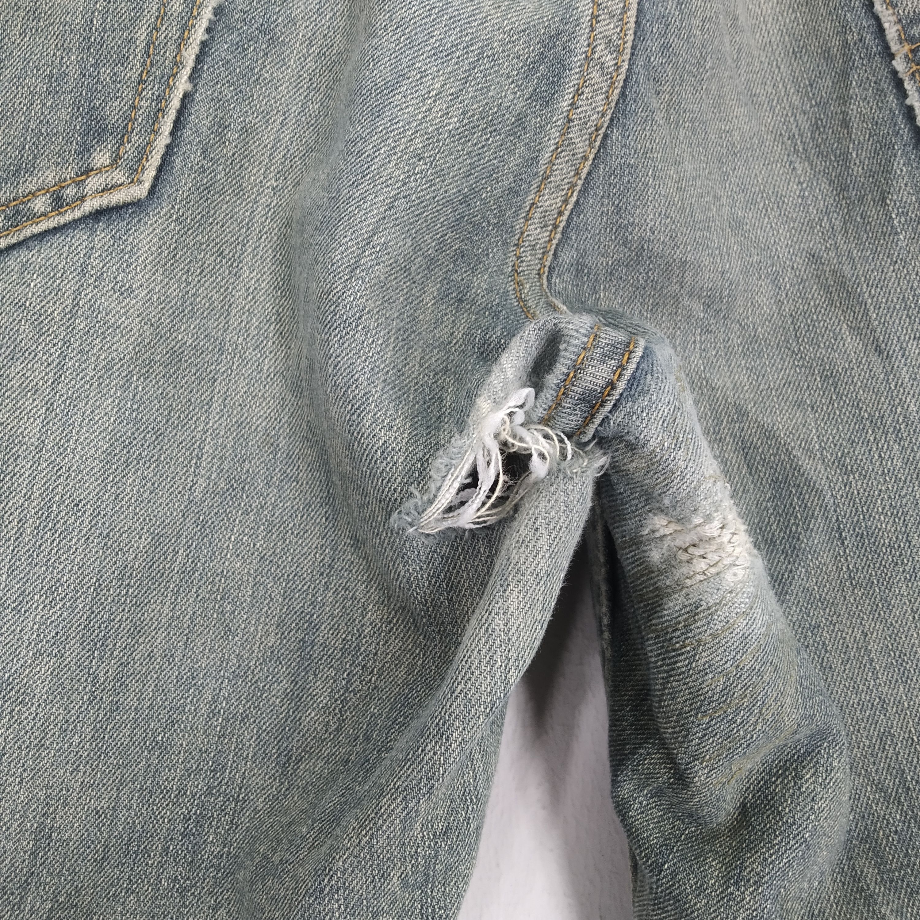 Jean Vintage Levi's 559 Single R Stone Wash Destroy Ripped Denim Size US 36 / EU 52 - 8 Thumbnail