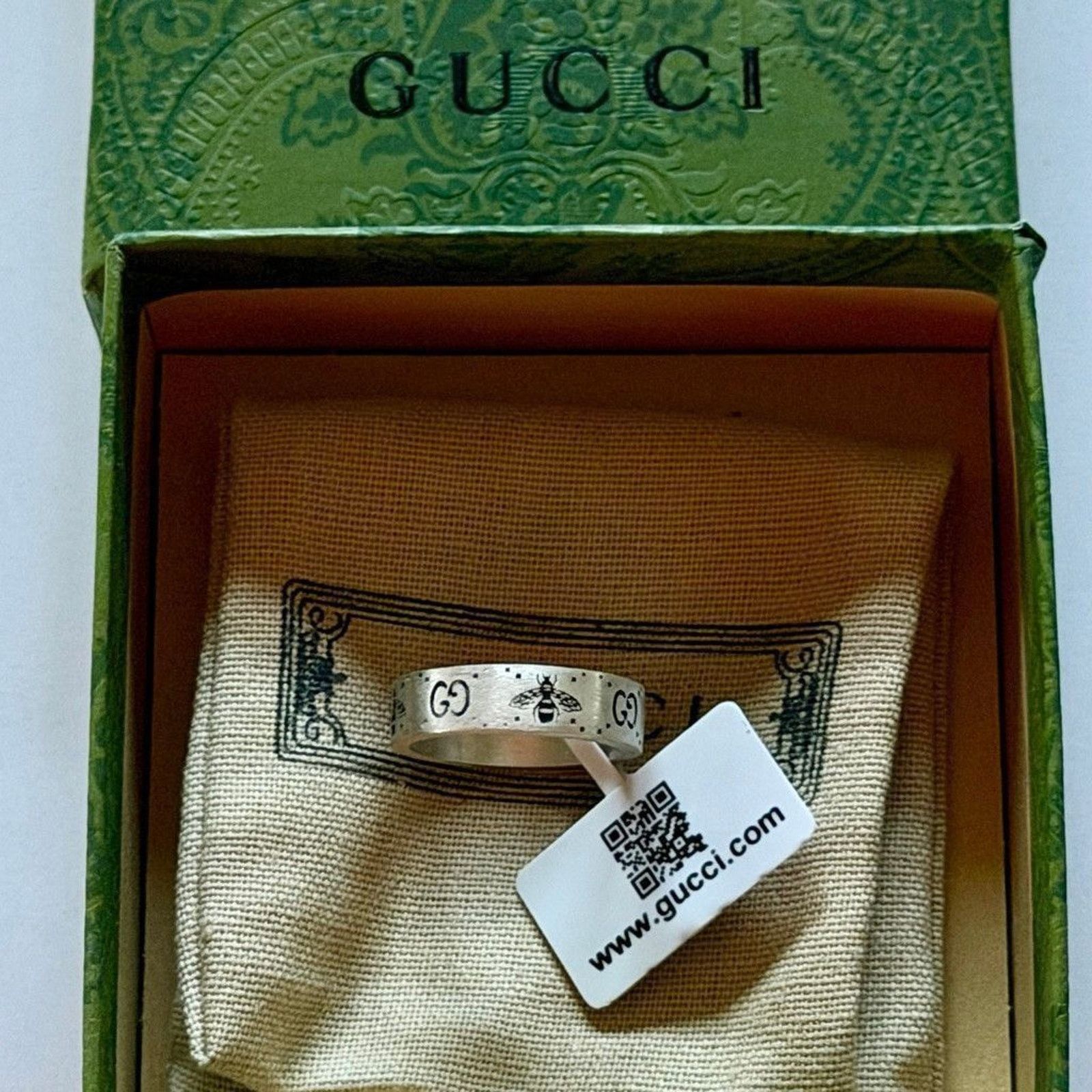 Gucci Women's Gucci Silver and Black Bee Ring Size ONE SIZE - 5 Thumbnail