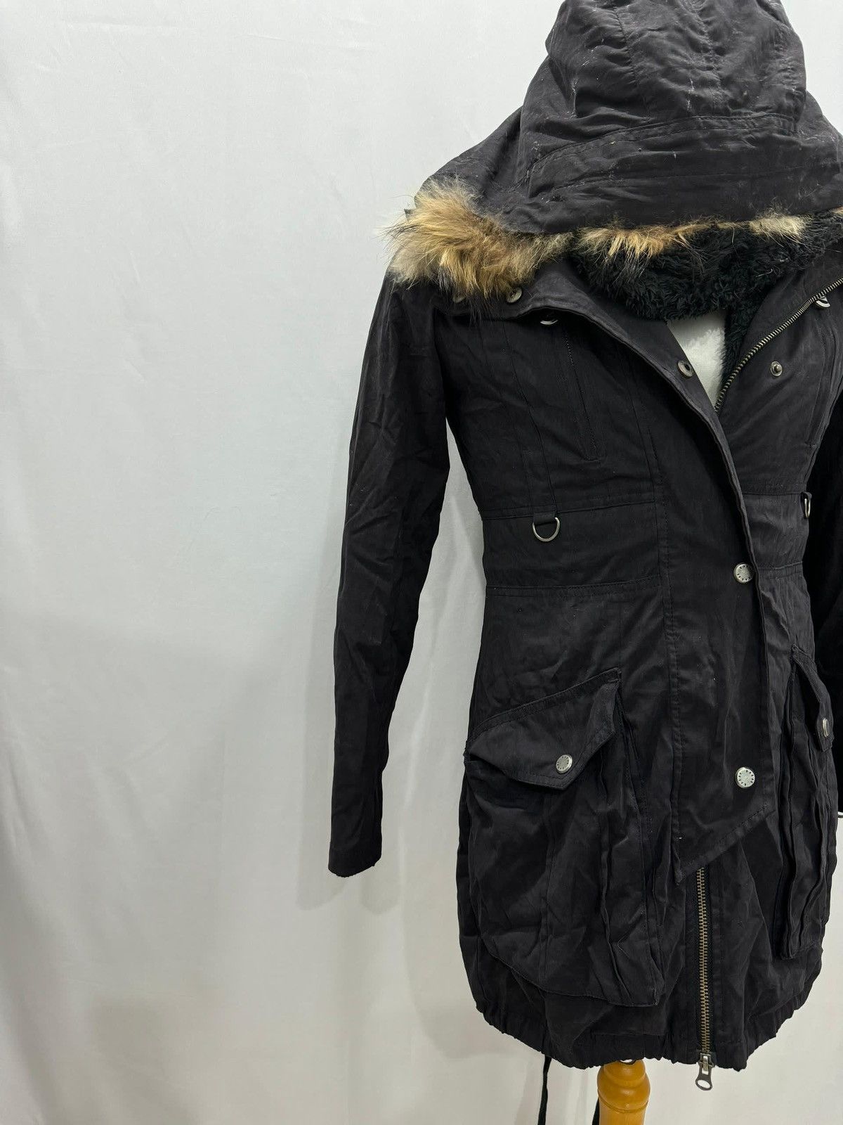 If Six Was Nine × Japanese Brand BARAK JAPAN Fur Hooded Parkas Jacket Size S / US 4 / IT 40 - 4 Thumbnail