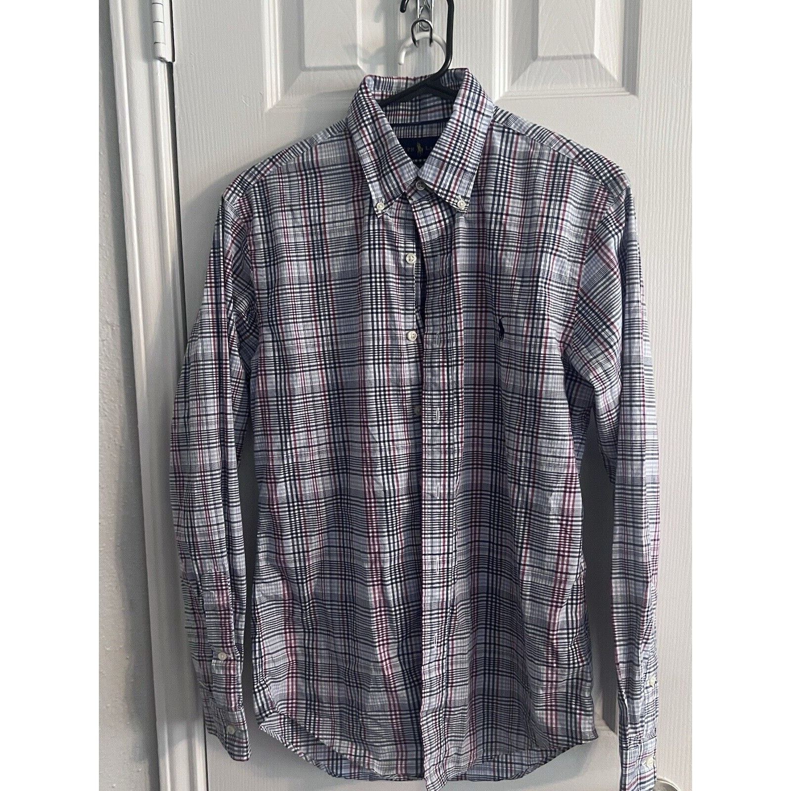 Polo Ralph Lauren Polo Ralph Lauren Mens 100% Cotton Stretch Slim Fit Size S Size US S / EU 44-46 / 1 - 1 Thumbnail