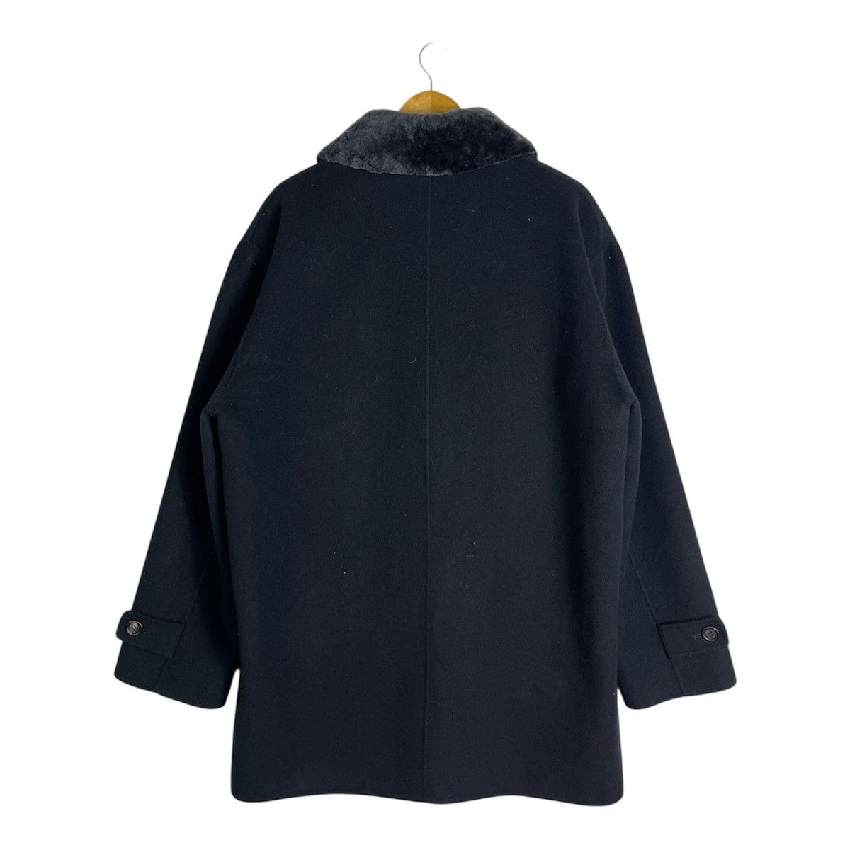 Yves Saint Laurent Yves Saint Laurent Wool &Cashmere Coat Rex Rabbit Fur Collar Size US L / EU 52-54 / 3 - 2 Thumbnail