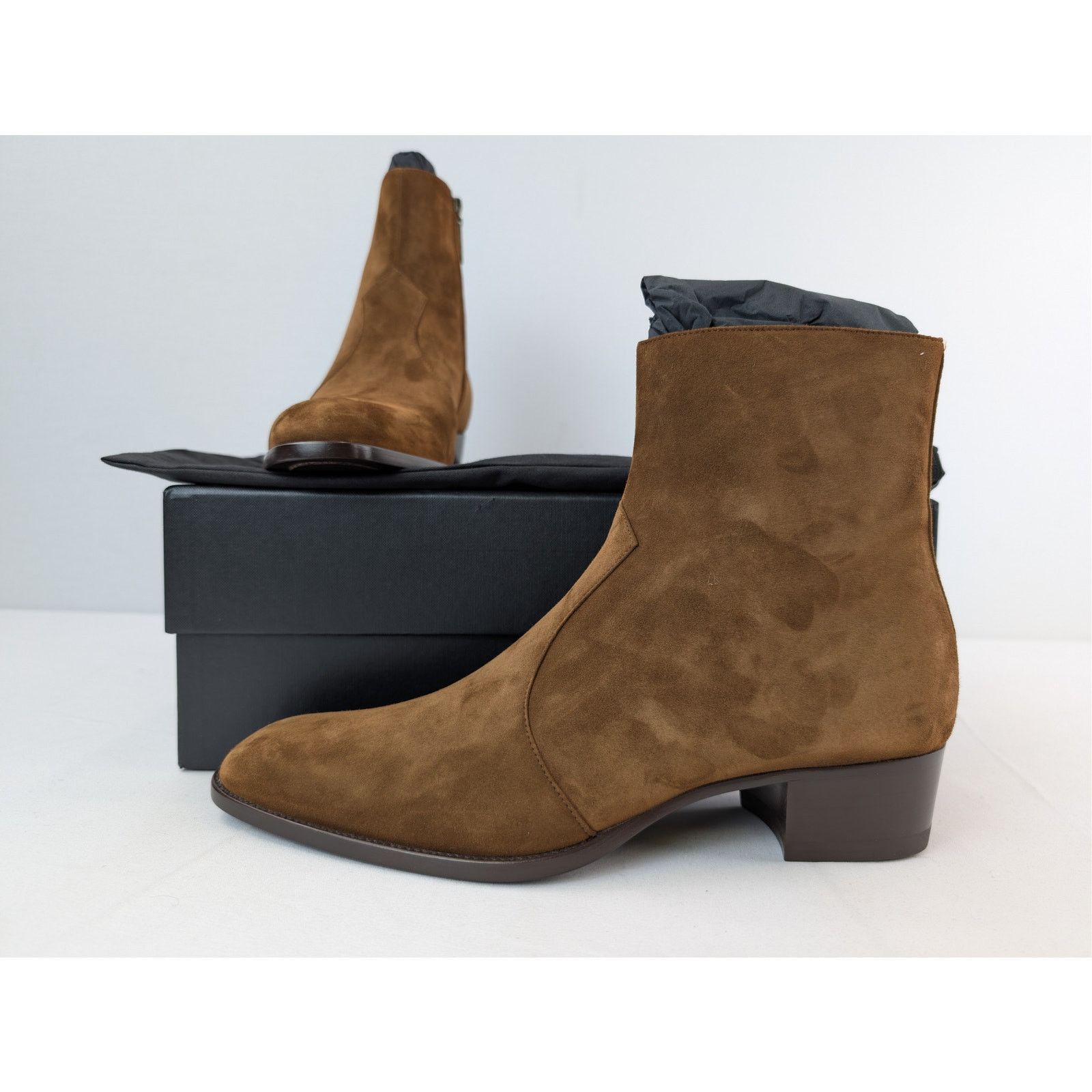 Saint Laurent Paris o1rshd1 Q:2 / Wyatt 40 Zip Chelsea Boots in Land Size US 10.5 / EU 43-44 - 21 Thumbnail