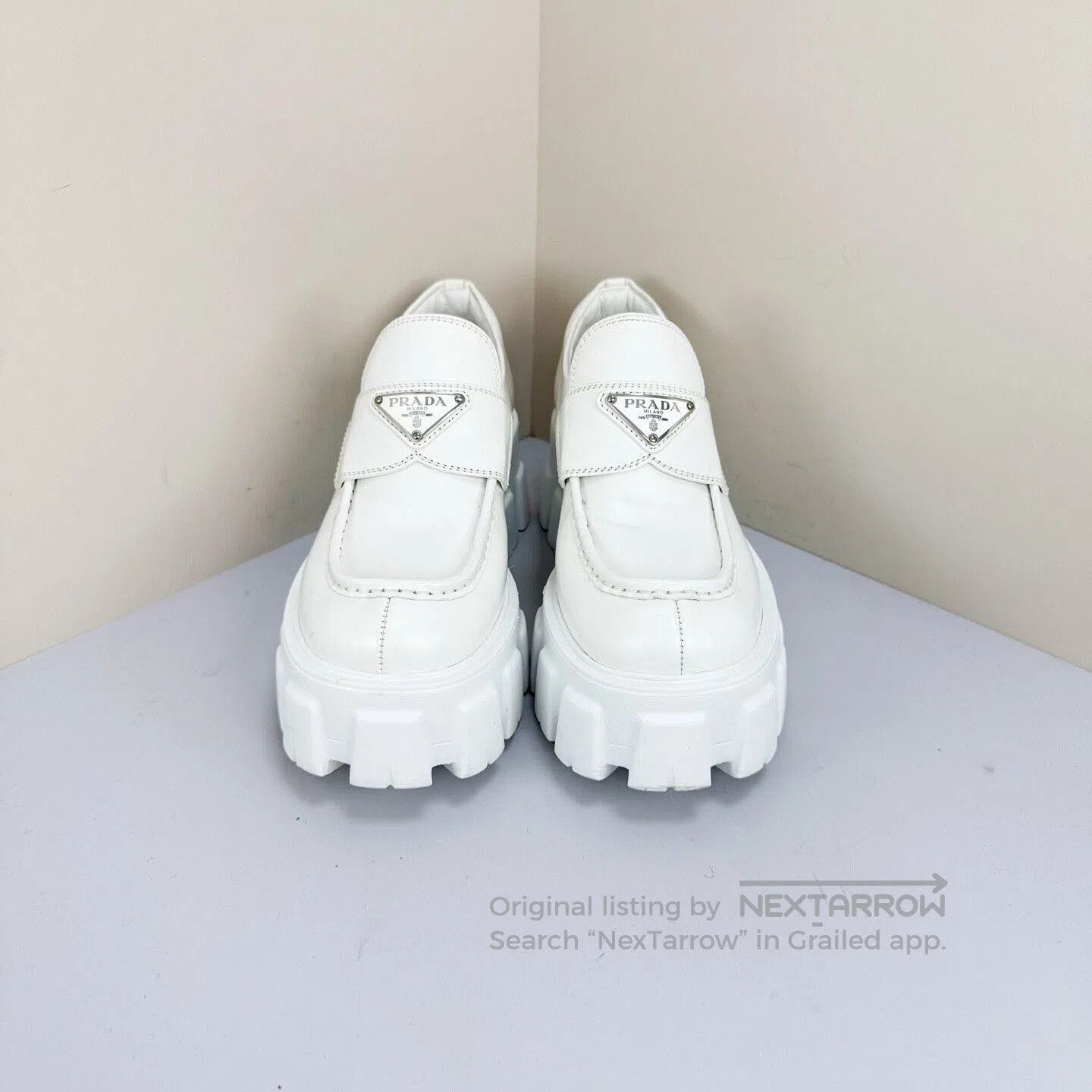 Prada prada white platform gear loafers. Size US 6 / IT 36 - 1 Thumbnail