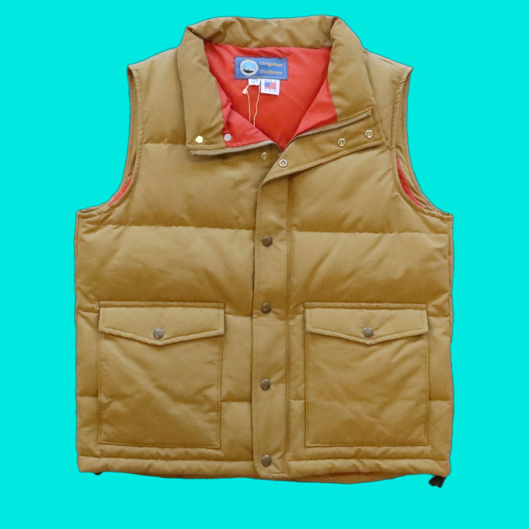 Vintage VINTAGE Oregonian Outfitters Quilted Puffer Vest Men M Khaki Vest 70s? Size US M / EU 48-50 / 2 - 1 Thumbnail