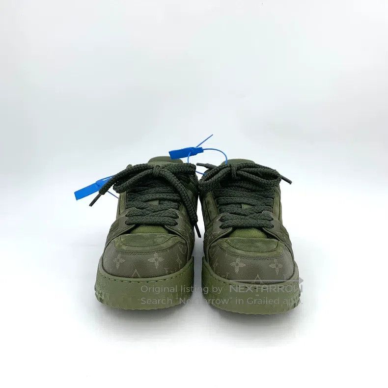 Louis Vuitton Louis Vuitton Green logo presbyopic print lace-up platform Size US 7 / EU 40 - 3 Thumbnail