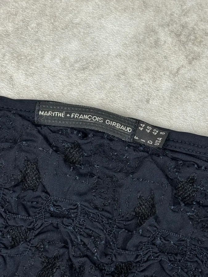 Marithe + Francois Girbaud Marithé + François Girbaud Navy Textured Flowers Cardigan Size S / US 4 / IT 40 - 9 Thumbnail