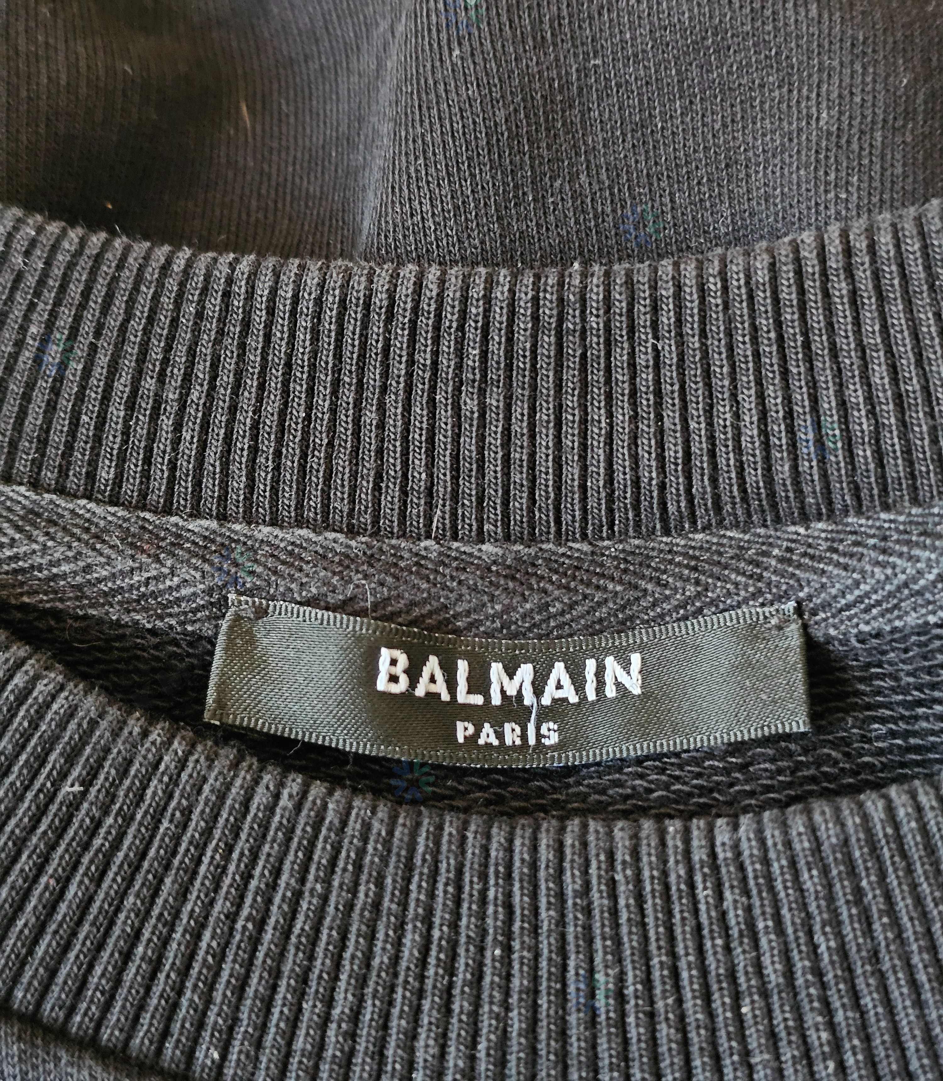 Balmain Balmain Paris logo-print Cotton Sweatshirt Size M Size US M / EU 48-50 / 2 - 4 Thumbnail