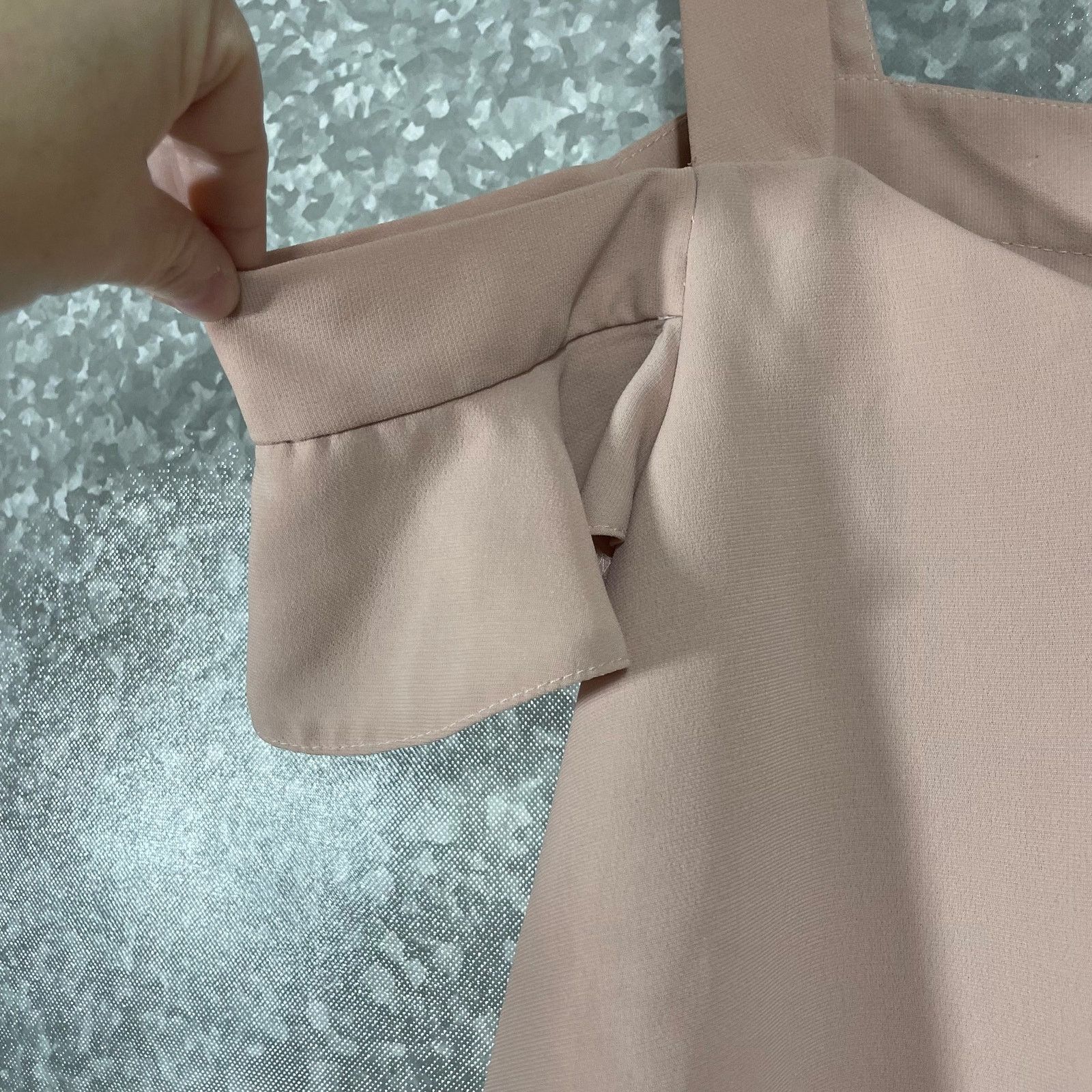 Topshop Topshop Blush Pink Y2K Cold Shoulder Ruffle Top - Size 8 Size M / US 6-8 / IT 42-44 - 3 Thumbnail