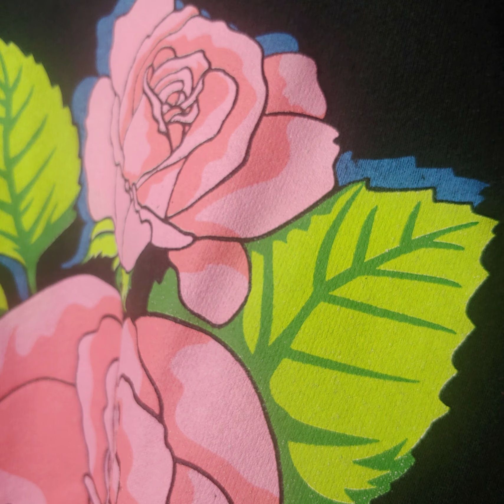 Fruit Of The Loom VINTAGE Fruit of the Loom Sweatshirt Crew Neck Pink Roses Cottagecore 56" Chest XXL Women 29.5" Silver Retro Size XXL / US 16-18 / IT 52-54 - 3 Thumbnail