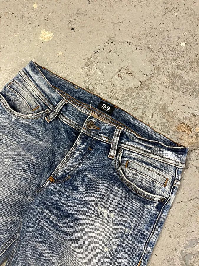 Designer × Dolce & Gabbana × Vintage 2000s Dolce & Gabbana Blue Faded Regular Denim Jeans Size US 32 / EU 48 - 6 Thumbnail