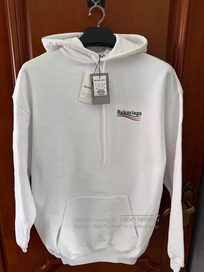 Balenciaga Balenciaga White Coca-Cola print logo hooded sweatshirt Size US XS / EU 42 / 0 - 1 Thumbnail
